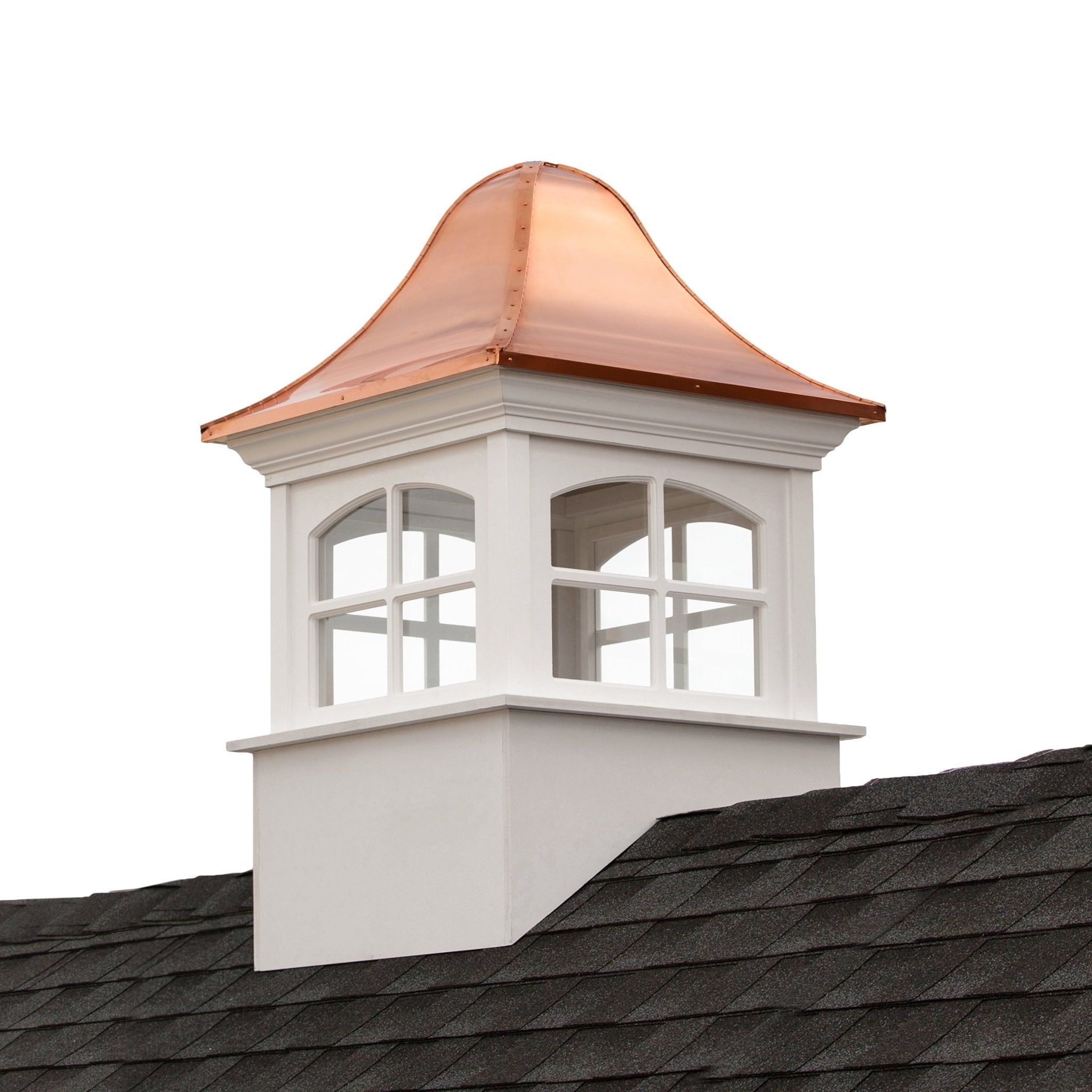 Greenwich Vinyl Cupola Weathervane - Decorative Roof Top Cupola for Barn, Shed, or Garage - Rust-Resistant & Durable Outdoor Home Decor