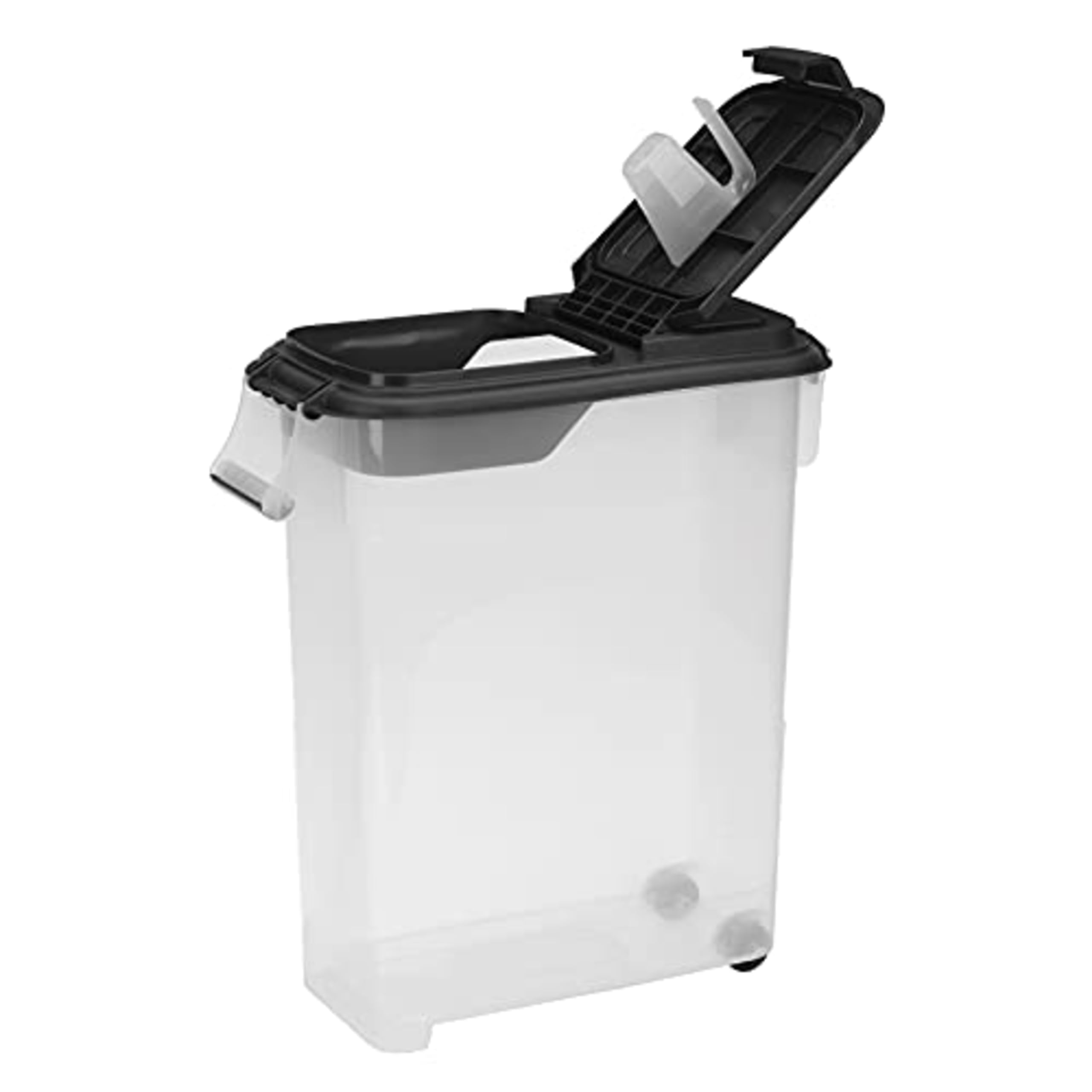 Buddeez 50 QT Airtight Pet Food Storage Container – Large 50 LB Capacity for Dog, Cat & Bird Food – Rolling Bin with Handle & Scoop – Ideal for Kitchen, Garage & Pet Feeding Areas