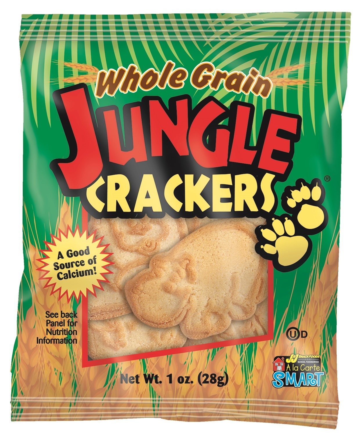 Readi-Bake BeneFIT 200ct Whole Grain Jungle Animal Crackers - Healthy Snack Pack (1oz x 200) - Perfect for School Lunches, Party Favors & On-the-Go Snacking