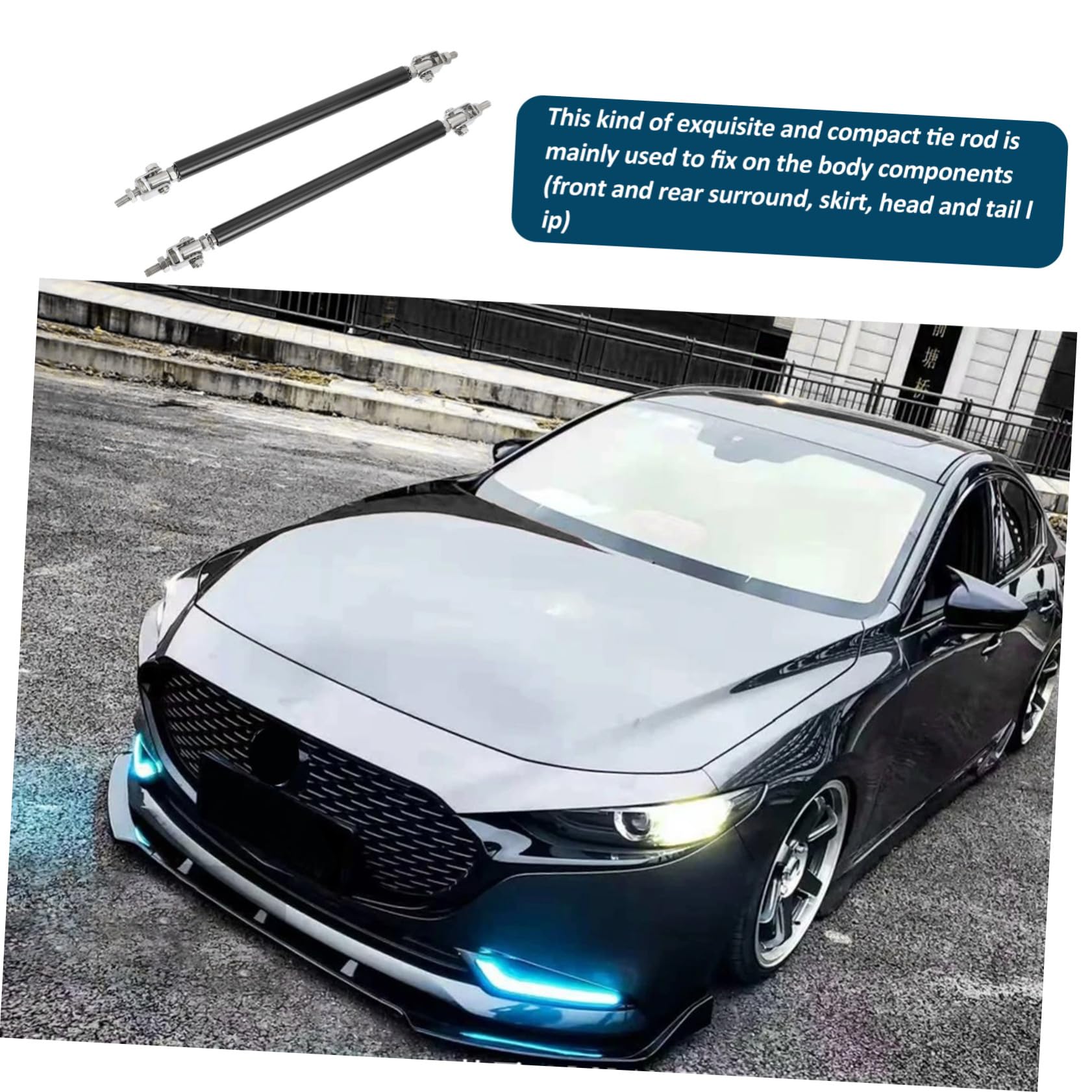 Totority Universal Splitter Front Bumper Support - Compatible with Most Vehicles | Perfect for Car Modifications & Performance Upgrades