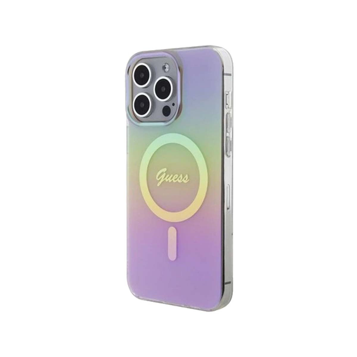 Guess Script MagSafe Compatible Phone Case for iPhone 15 Pro Max - Slim Protective Cover with Secure Magnetic Attachment for Wireless Charging (Perfect for Work, Travel & Everyday Use)
