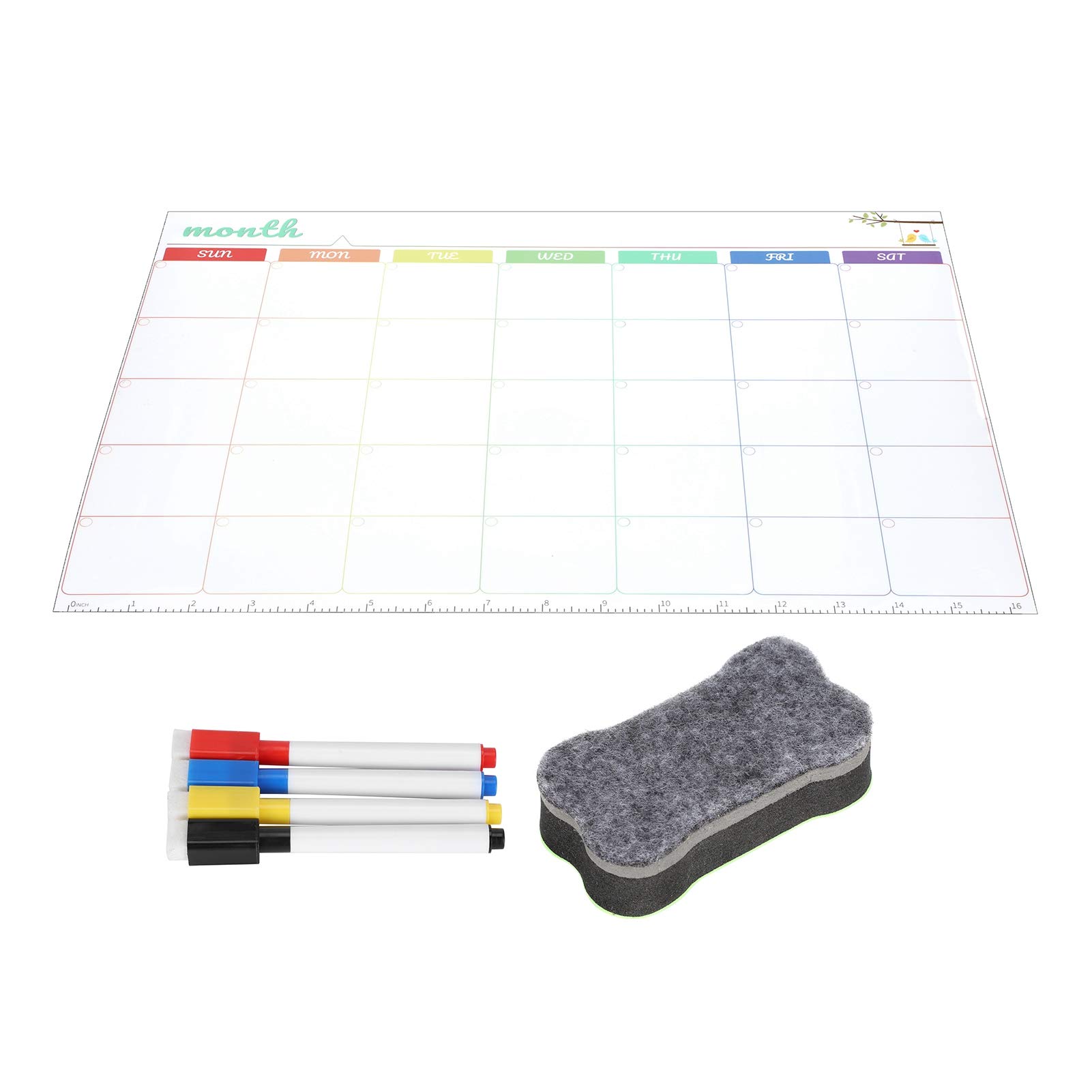 Magnetic Dry Erase Board - PET & PP Material Whiteboard Sticker for Home, Office & Restaurant - Reusable Schedule Planner, Memo Board for Kitchen, Classroom & Meeting Room