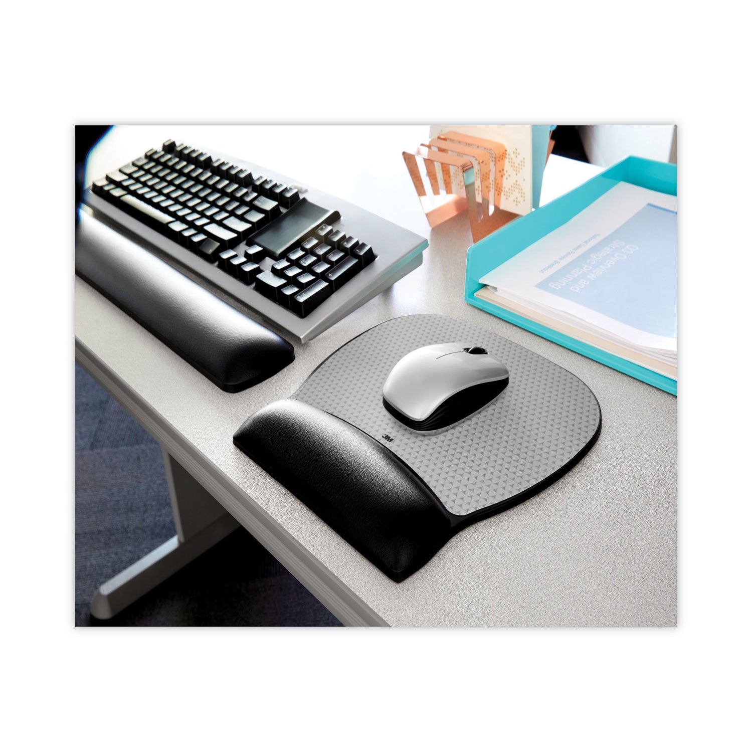 3M™ Antimicrobial Gel Large Keyboard Wrist Rest - 19