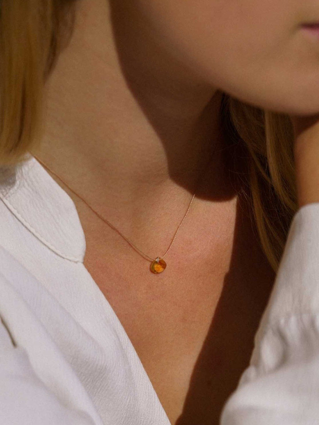 Wanderlust Life Fine Cord Necklace with Genuine Citrine Gemstone - Perfect for Travel, Boho Fashion & Everyday Wear