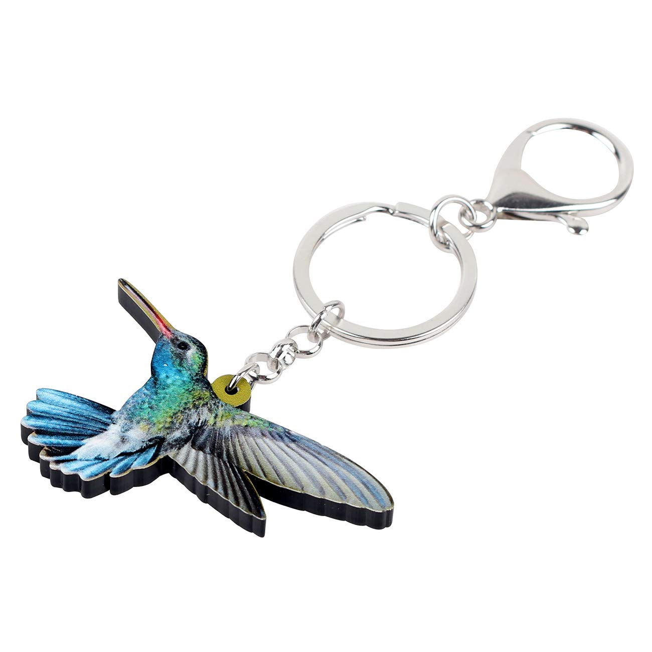 WEVENI Acrylic Hummingbird Keychain - Cute Bird Jewelry Gift for Women & Girls - Handbag, Purse & Car Accessory Charm - Perfect for Birthday, Mother's Day & Travel Souvenirs