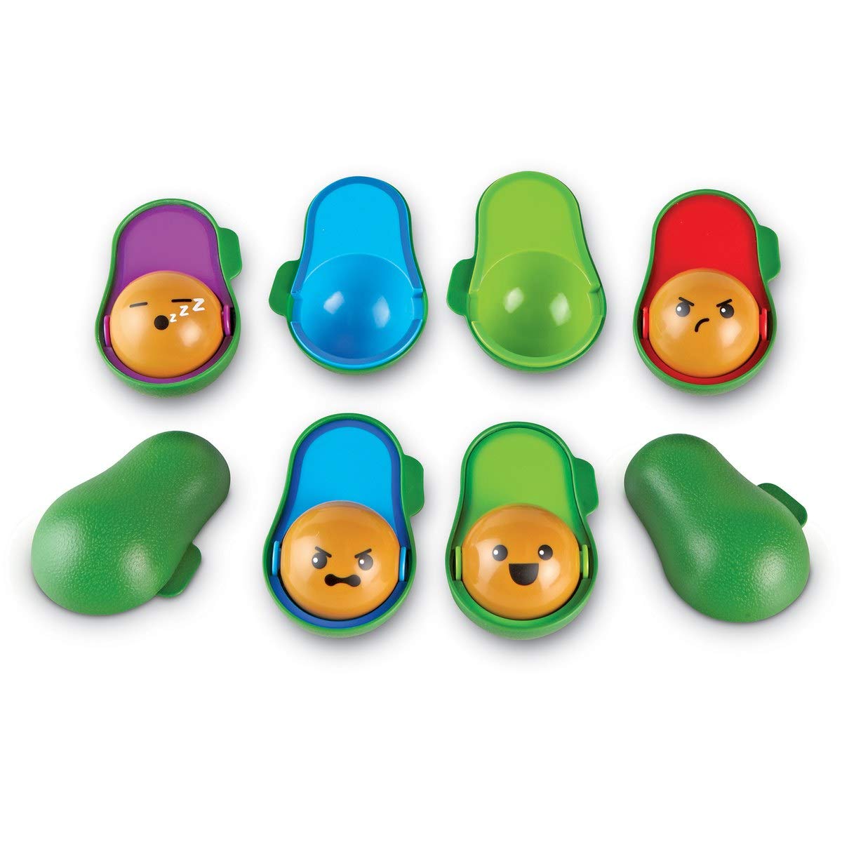 Learning Resources Learn-A-Lot Avocados - 9 Piece Toddler Social Emotional Learning Toys for Fine Motor Skills Development, Educational Toys for Kids Ages 18+ Months - Perfect for Preschool Playtime and Early Childhood Development Activities