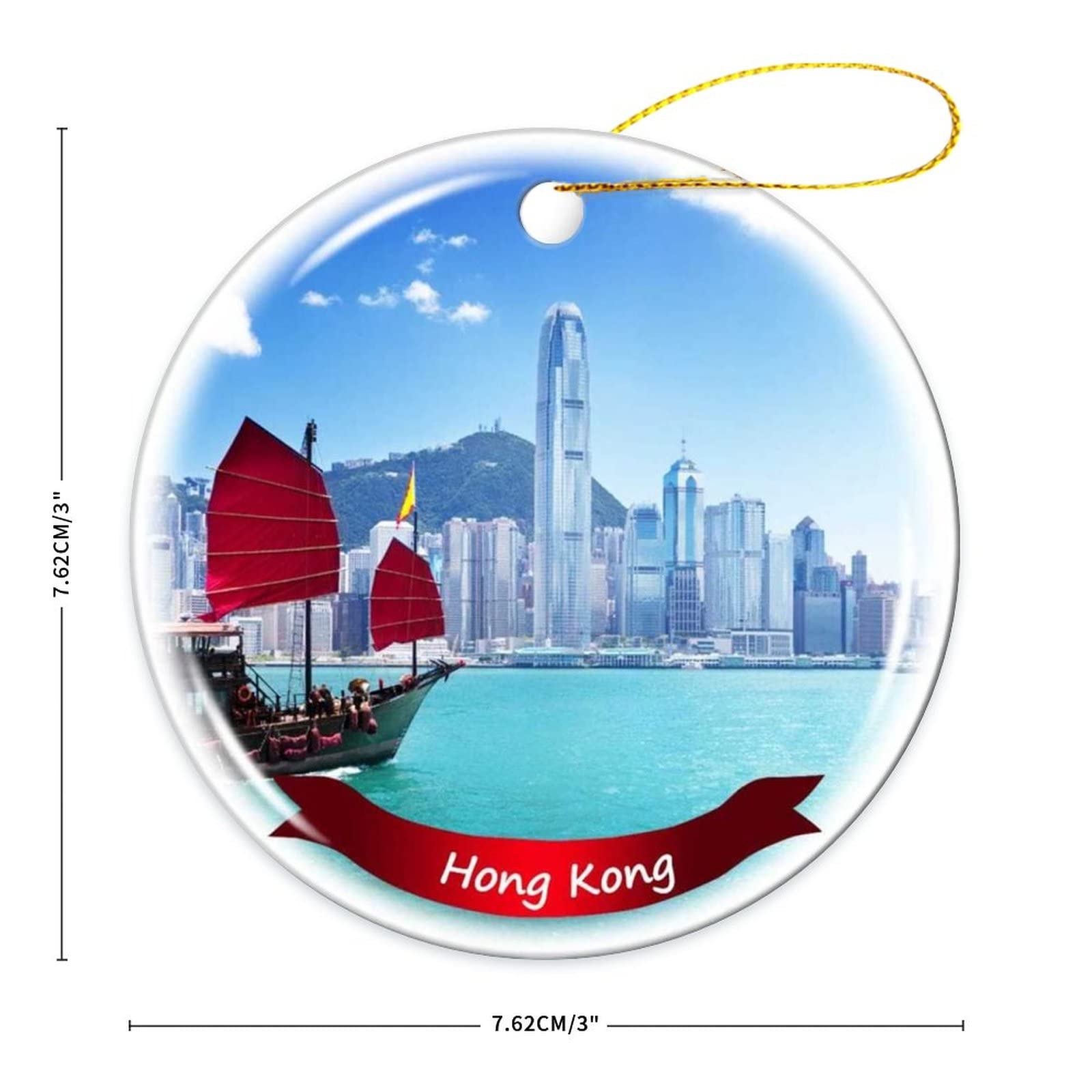 Hong Kong Christmas Ornament - 3