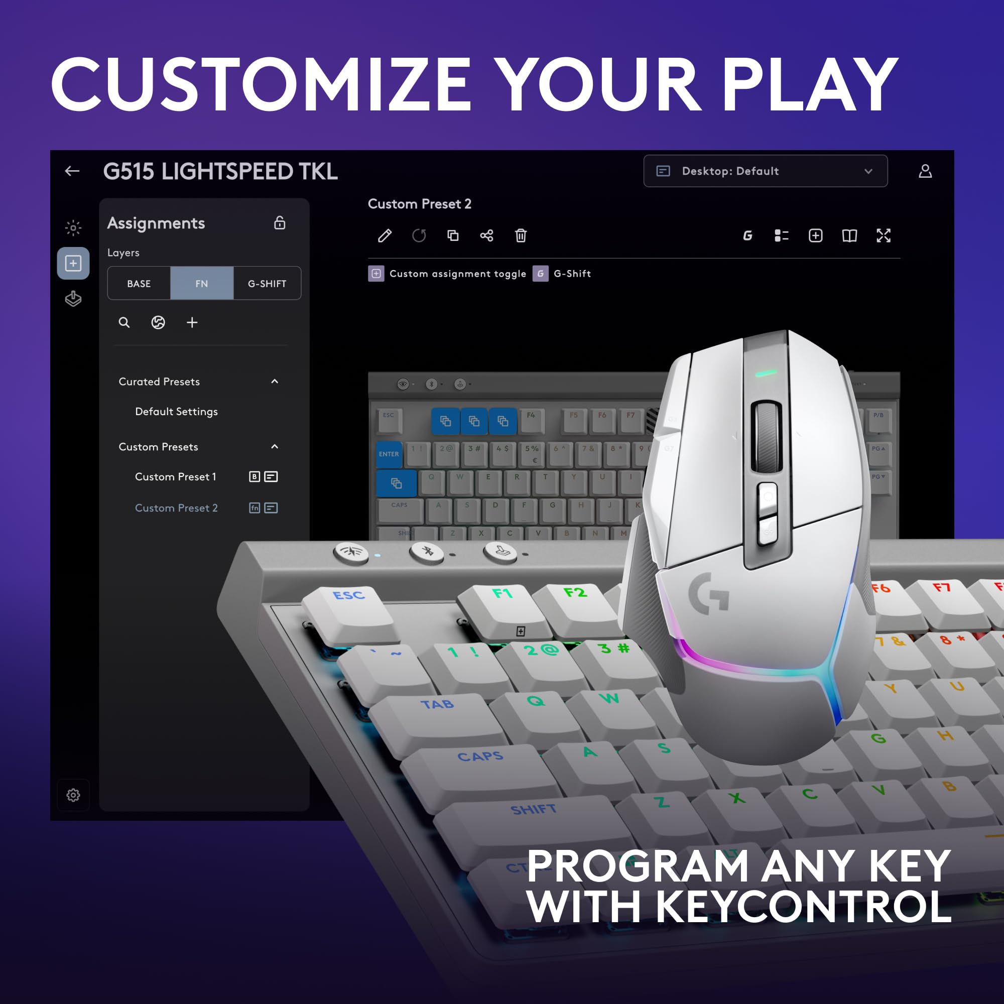 Logitech G502 X Plus Lightspeed Wireless Gaming Mouse - LIGHTFORCE Hybrid Switches, LIGHTSYNC RGB, HERO 25K Sensor, PC/Mac Compatible (Windows/macOS) - White - Perfect for FPS, MOBA & Esports Gaming