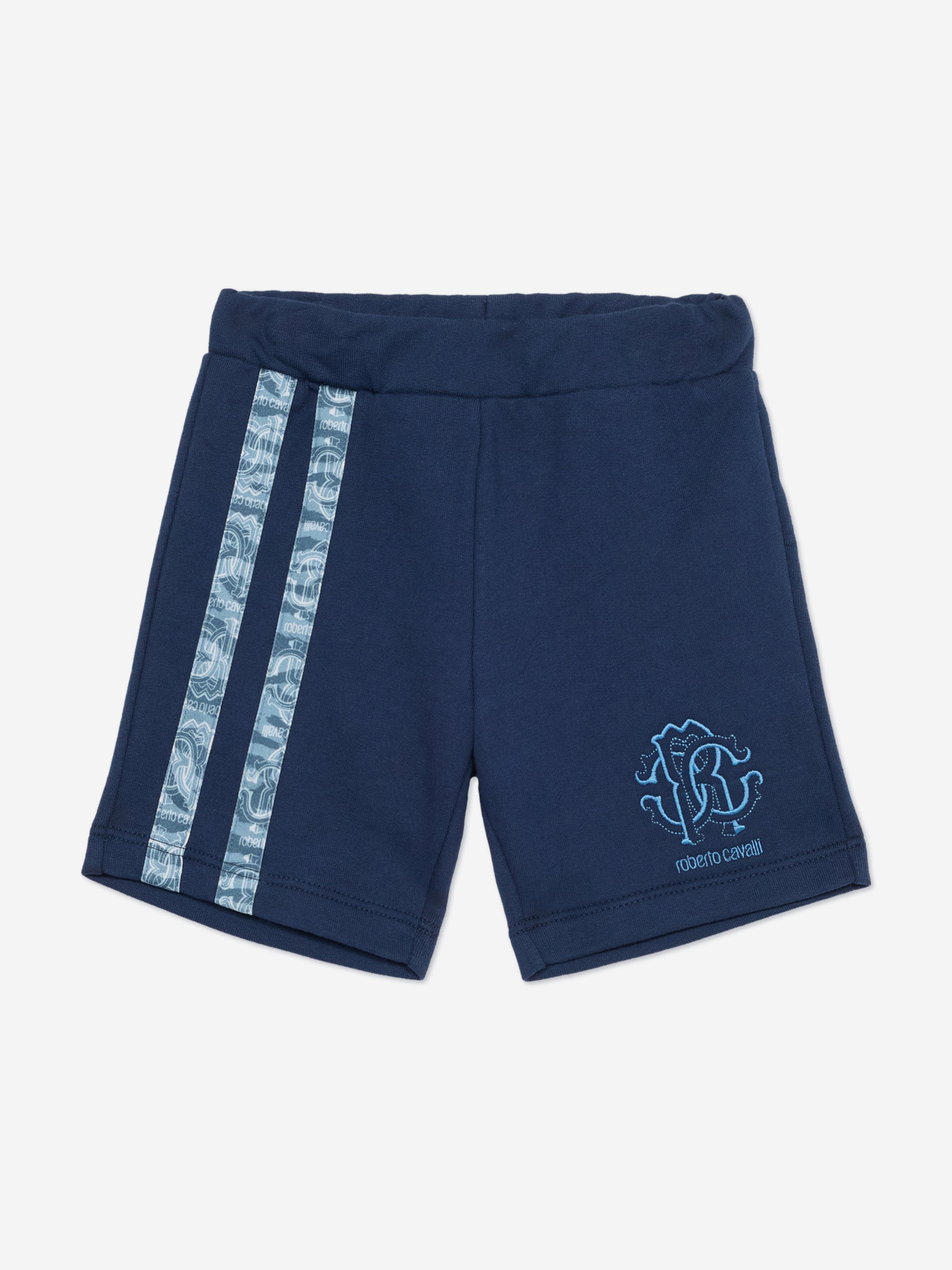 Baby Boys Navy Logo Bermuda Shorts - Comfortable Cotton Summer Shorts for Playtime, Beach & Outdoor Activities