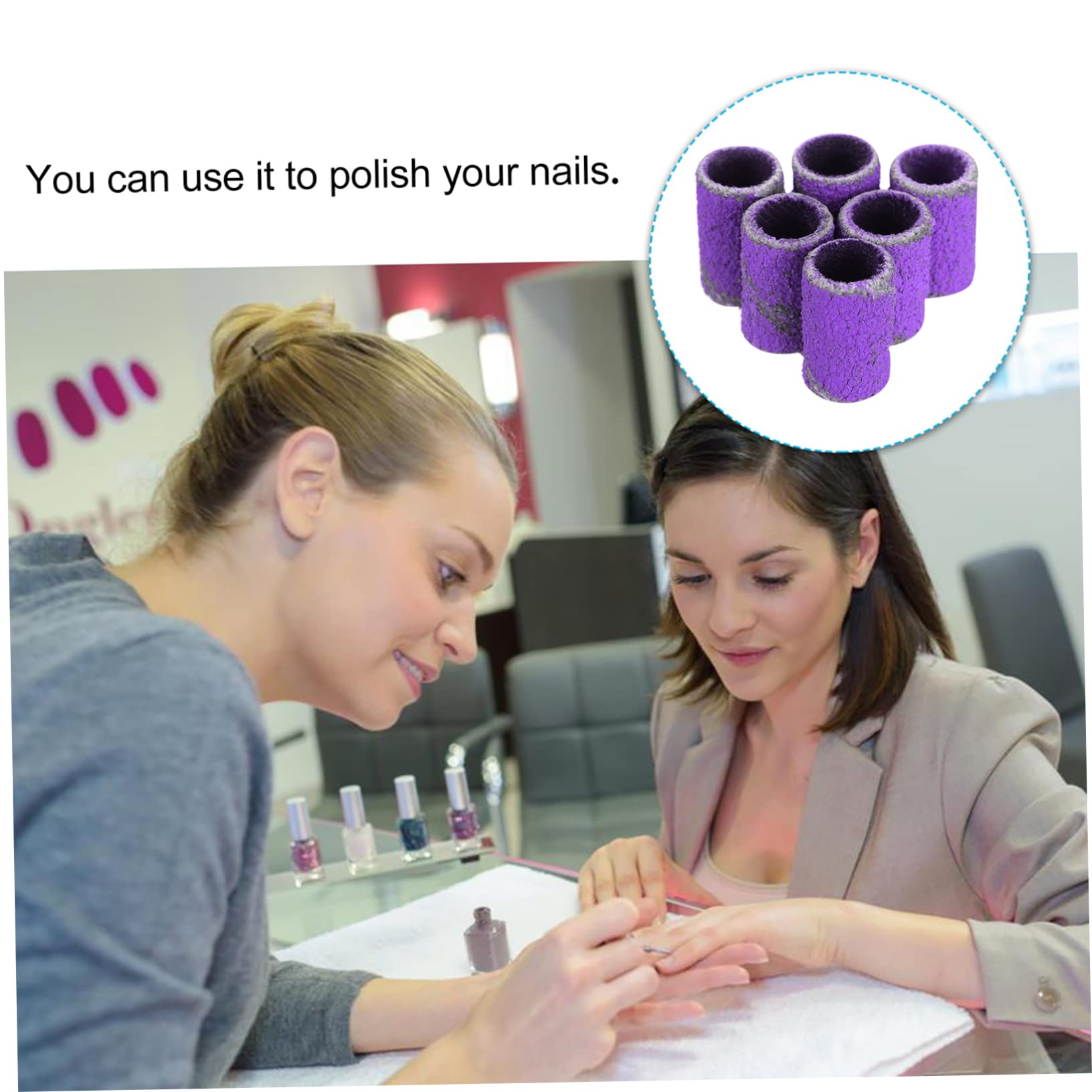 100pcs Professional Nail Sanding Bands & Grinding Heads for Manicure - Salon Quality Nail Sanding Belts & Buffing Tools | Perfect for Nail Salons, Home Manicures & DIY Nail Care