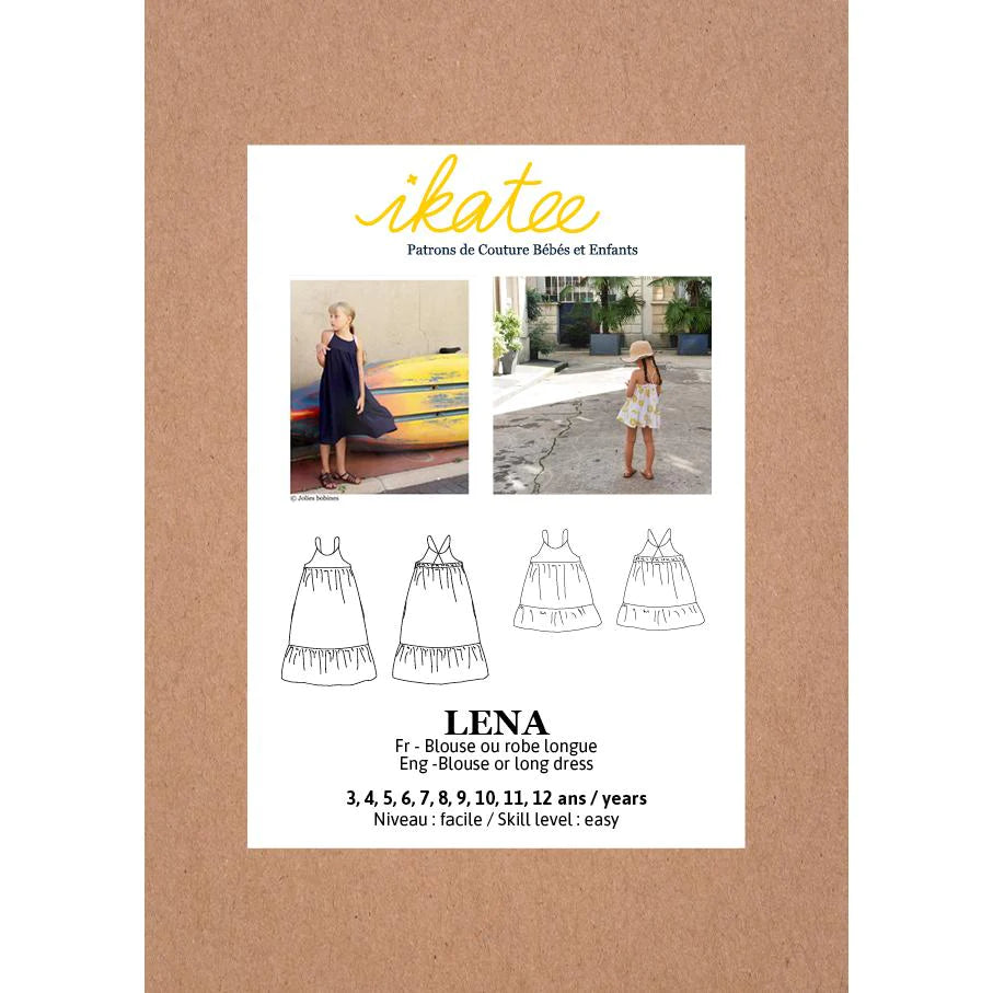 Lena Blouse and Dress Pattern for Girls Age 3-12 Years | DIY Sewing Project for Kids' Clothing & Special Occasions