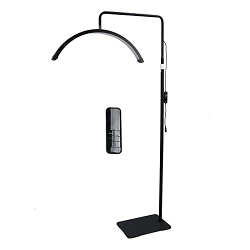 Zudoo LED Floor Light for Eyelash Extensions - Adjustable 10-Level Brightness Moon Lamp for Beauty, Skincare, Tattoo & Filming - Perfect for Salons, Studios & Home Use