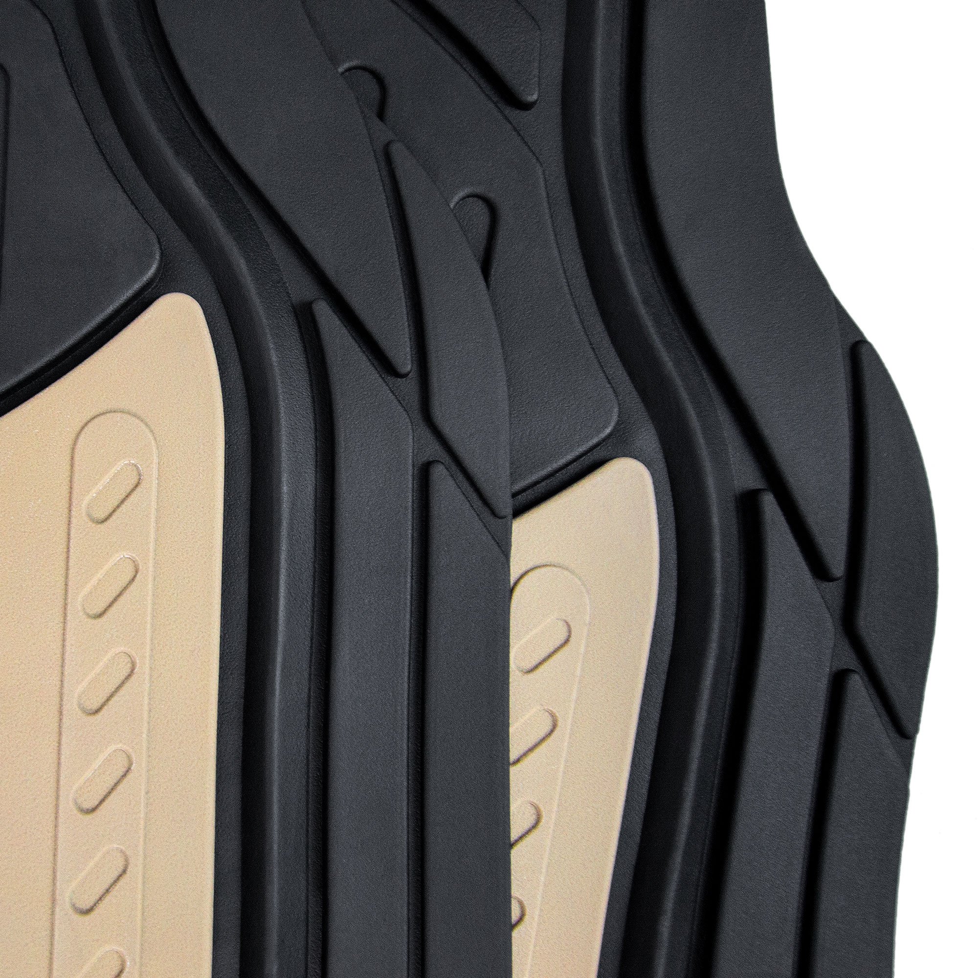 FH Group Climaproof™ Heavy Duty Rubber Car Floor Mats - Universal Fit for Sedan, SUV & Truck - Trimmable Full Beige Set with Small Car Seat Cover - Durable All-Weather Protection for Daily Commute & Road Trips