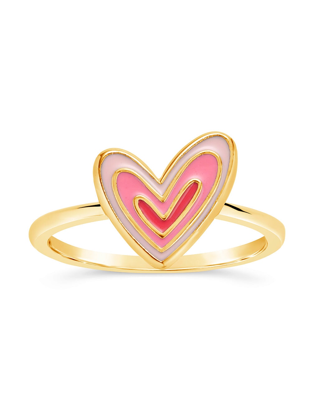 Amanda Enamel Heart Ring - Elegant & Dainty Jewelry for Women, Perfect for Valentine's Day, Anniversary & Romantic Gifts | Handmade Silver Plated Heart Shaped Ring for Her