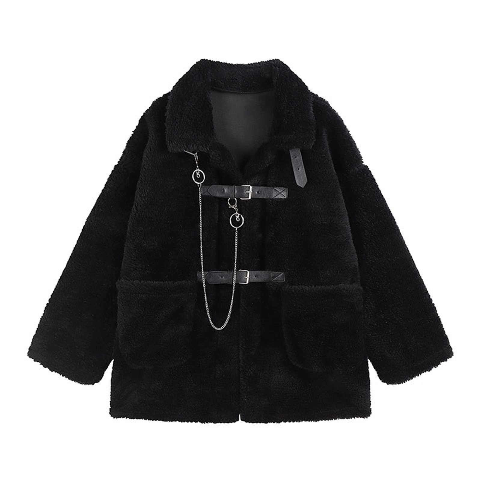 Women's Plush Lamb Wool Cardigan - Warm Thick Winter Sweater for Casual & Street Style - Large Size - Perfect for Office, Dating & Outdoor Activities