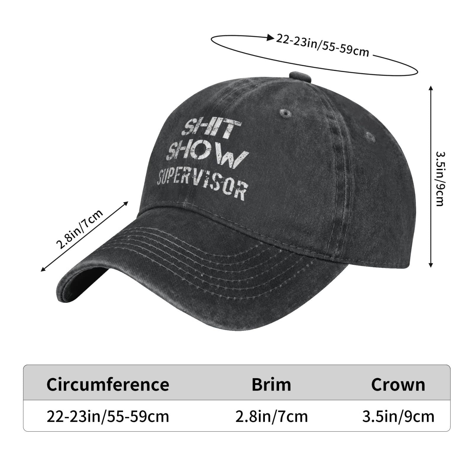 Peiyeety Funny Shit Show Supervisor Hat - Graphic Dad Cap for Men - Perfect for Comedy Shows, Gag Gifts & Casual Wear