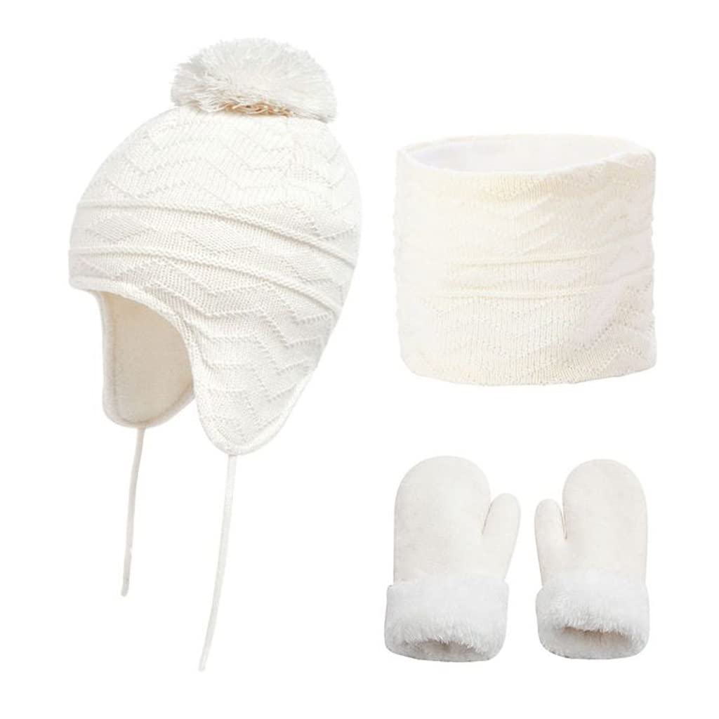 Mandz. Premium Cashmere & Velvet Winter Hat Set for Toddlers 1-6 Years Old - Warm Winter Accessories for Boys & Girls (Color C, Size S-1-3 Years) - Perfect for Snow Play, Outdoor Activities & Cold Weather Protection