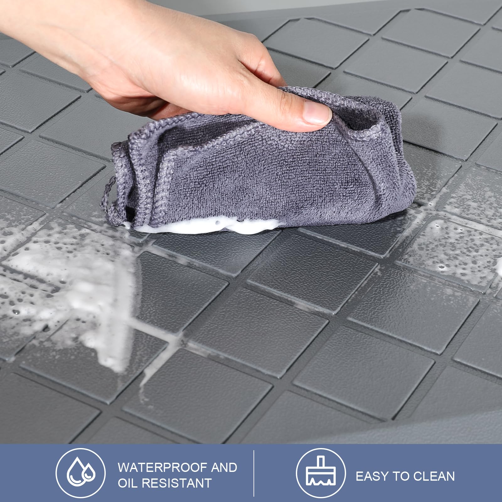 **2-Pack Anti-Fatigue Kitchen Mats with Non-Slip Backing – Cushioned, Ergonomic Floor Mats for Standing Comfort in Home Kitchen, Office, Sink & Laundry Areas (Grey) – Perfect for Cooking, Dishwashing & Long Work Hours**