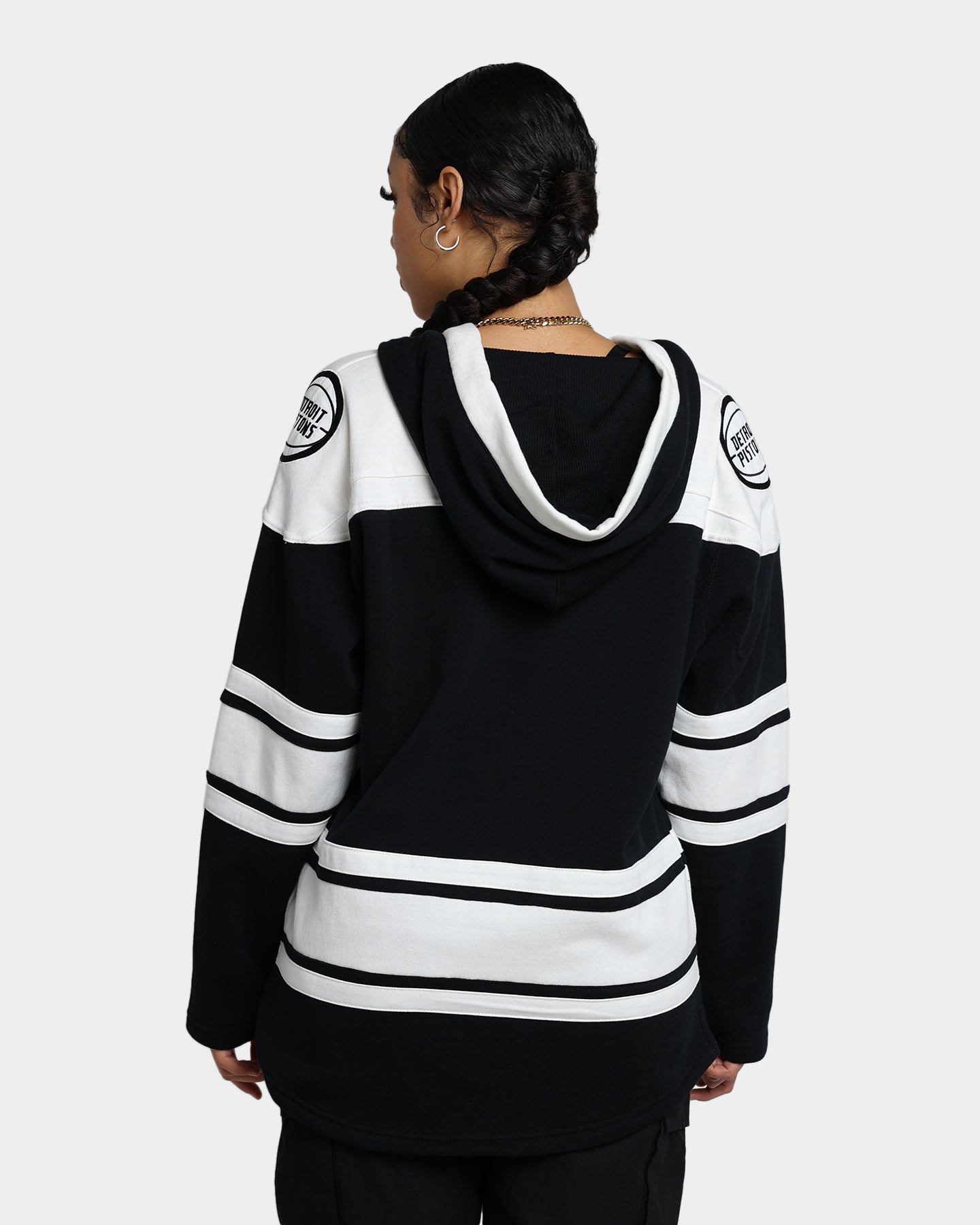 47 Brand Detroit Pistons Superior Lacer Hoodie - Men's NBA Basketball Pullover Sweatshirt (Jet Black) - Perfect for Game Day, Streetwear & Casual Outfits