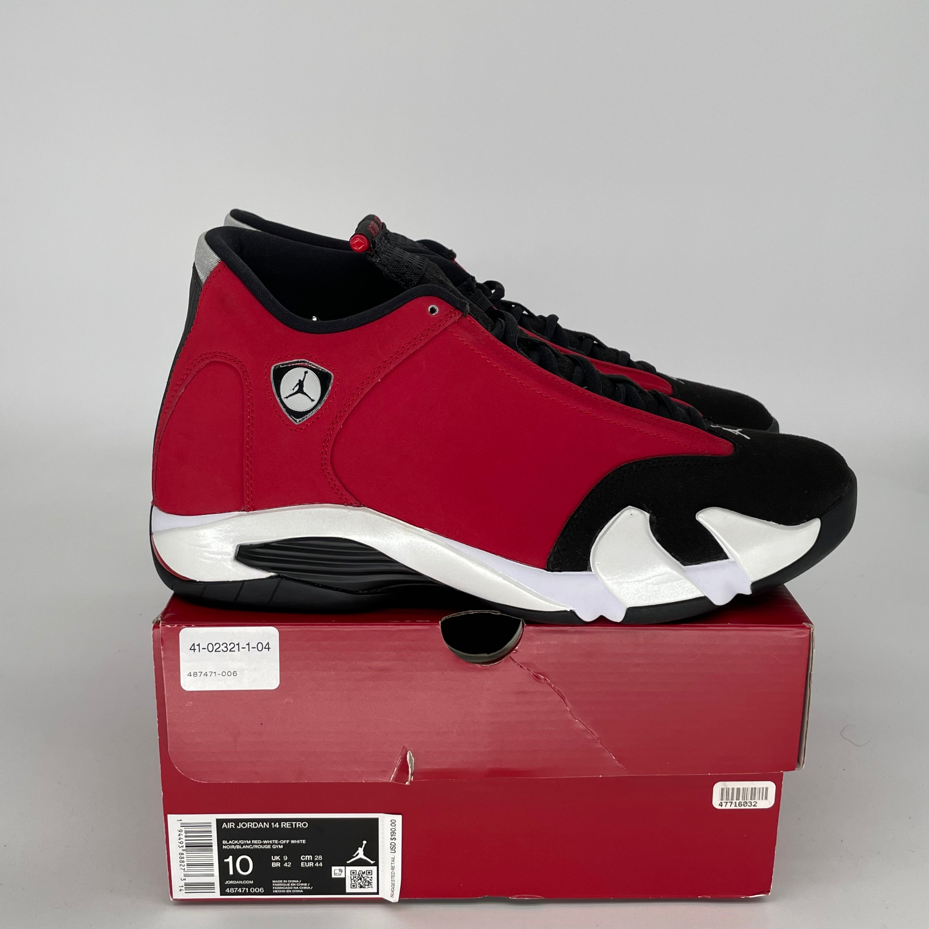Original Air Jordan 14 Toro Bravo Basketball Shoes - Men's Size 10 (487471-006) | Retro Sneakers for Streetwear & Sports Performance