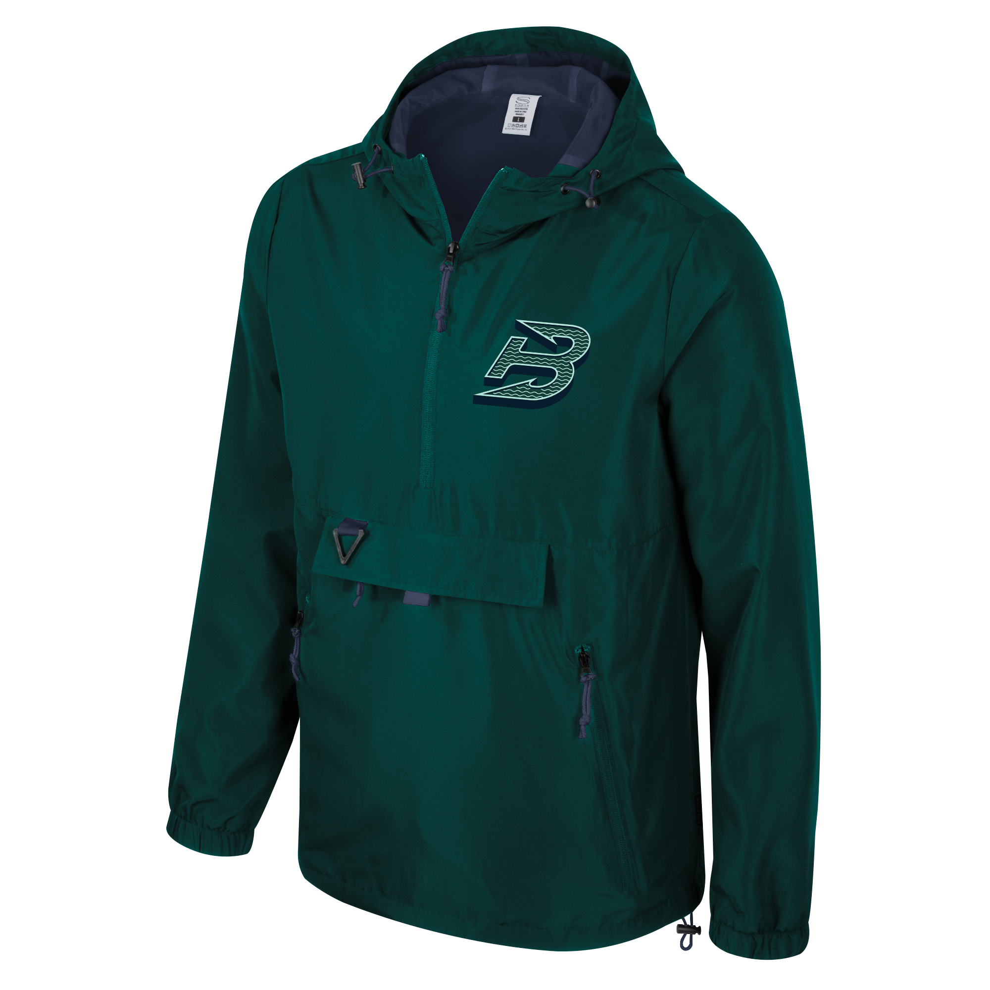 Boston Fleet Adult Stadium Essentials Compete Quarter Zip Hybrid Jacket - Lightweight Performance Pullover for Sports & Outdoor Activities - Perfect for Football, Running, and Casual Wear