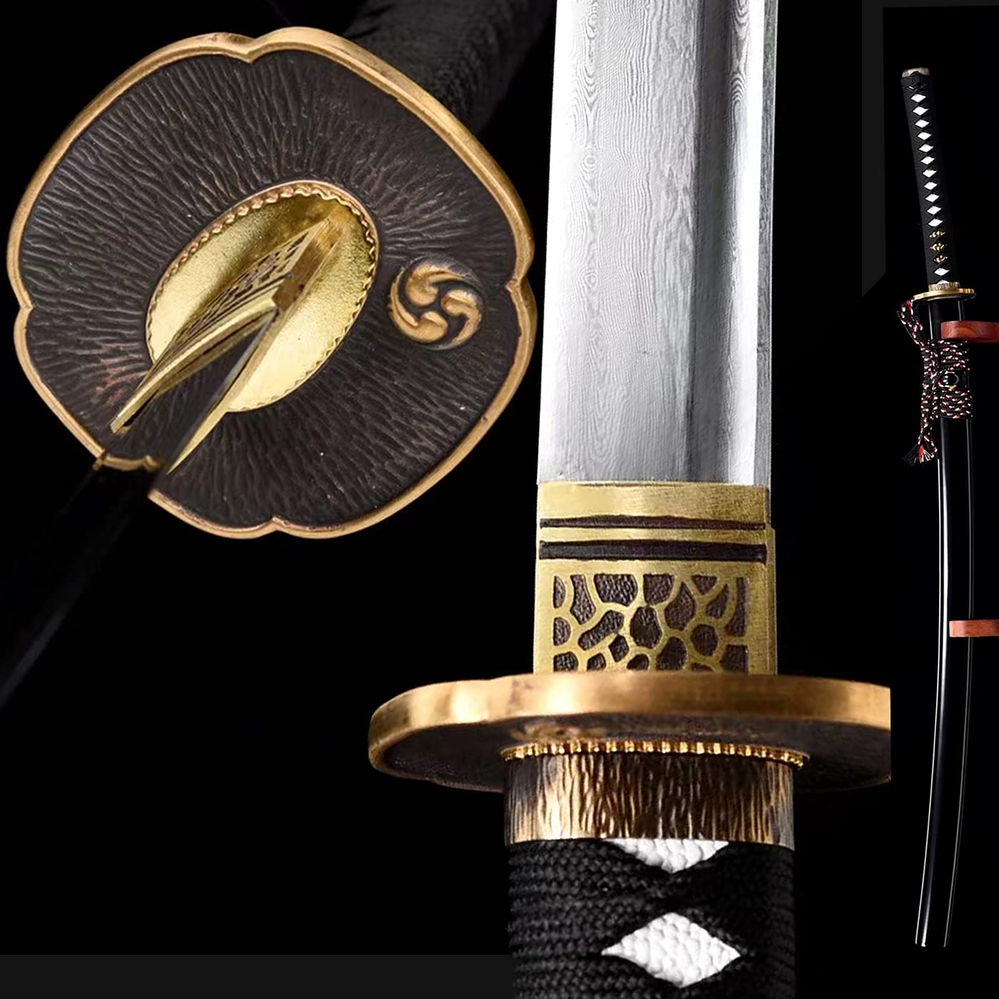 Handmade HERO SWORD Katana - Real Combat Sharp Samurai Sword | Japanese Battle Ready Weapon | Perfect for Martial Arts Training, Cosplay & Collectors