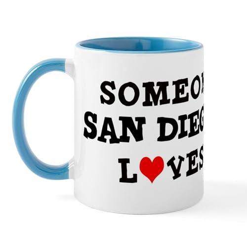 White/Blue Inside - Someone In San Diego Mug