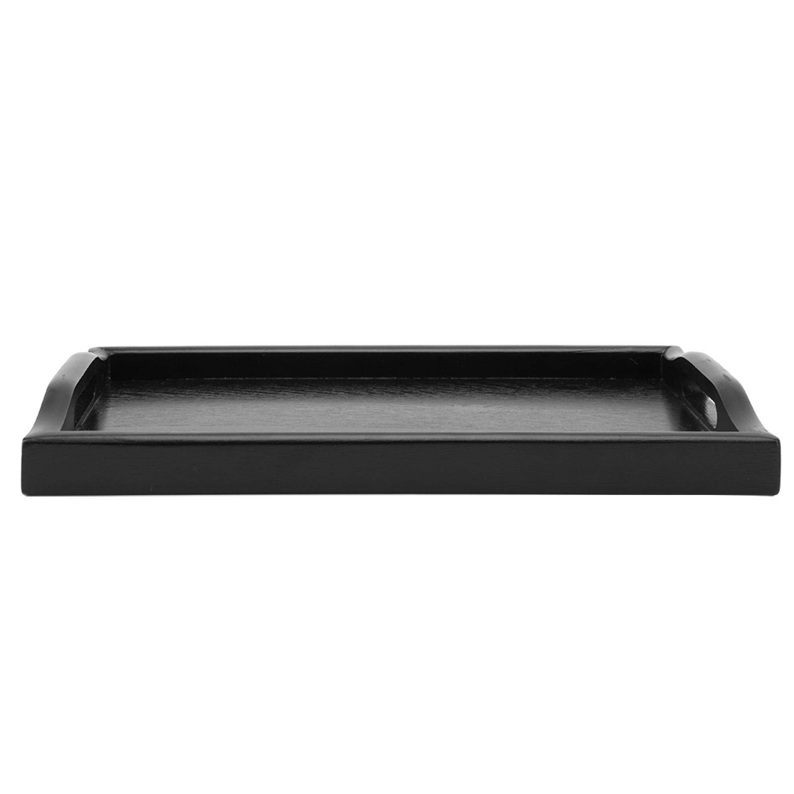 Multifunctional Binaural Serving Tray - Black Wooden Coffee Table Tray for Drinks, Snacks & Decor | Perfect for Dining, Living Room & Party Serving
