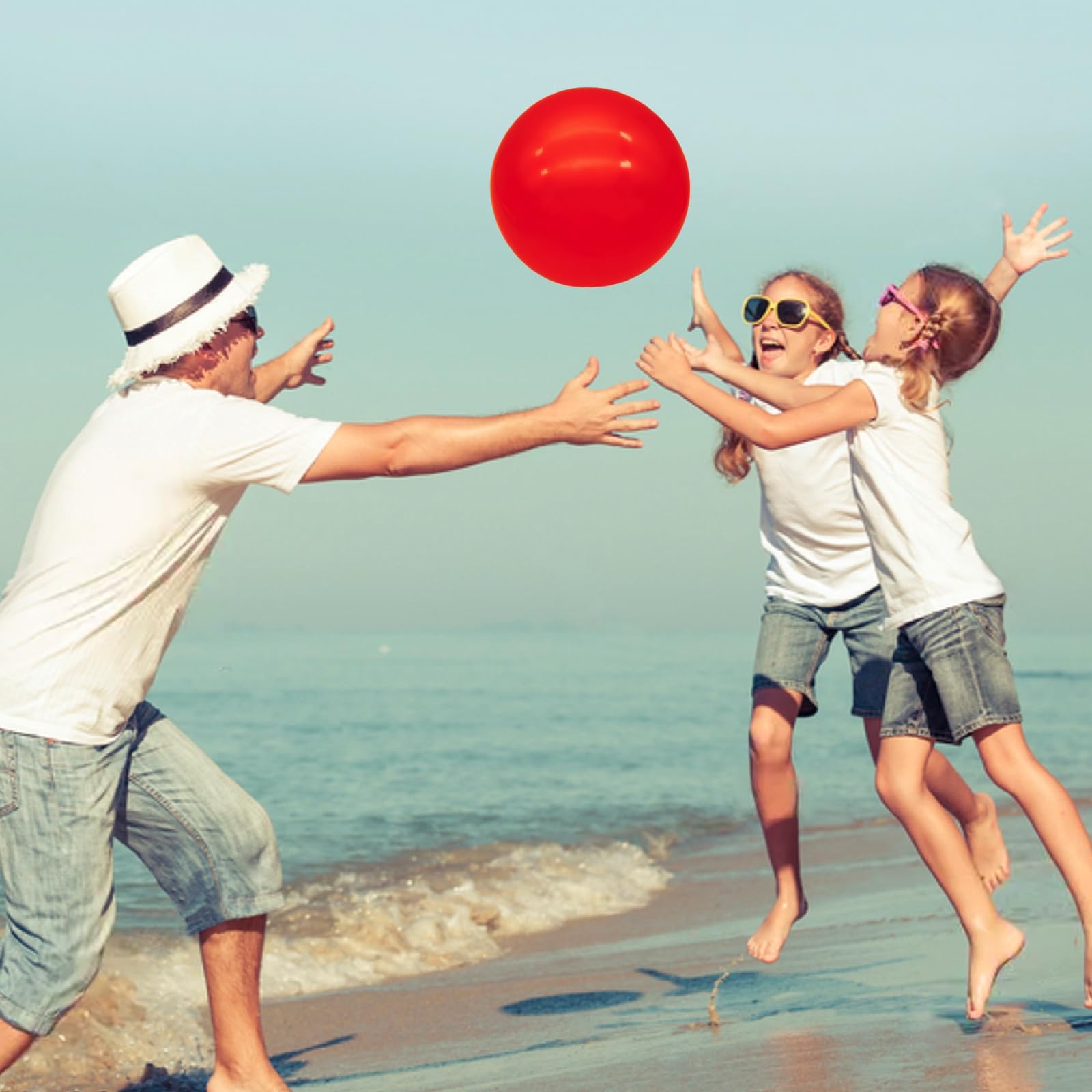 6-Pack 9-Inch Inflatable Bouncy Balls with Hand Pump - Fun Outdoor & Indoor Play Balls for Kids - Perfect for Birthday Parties, School Activities, and Backyard Games