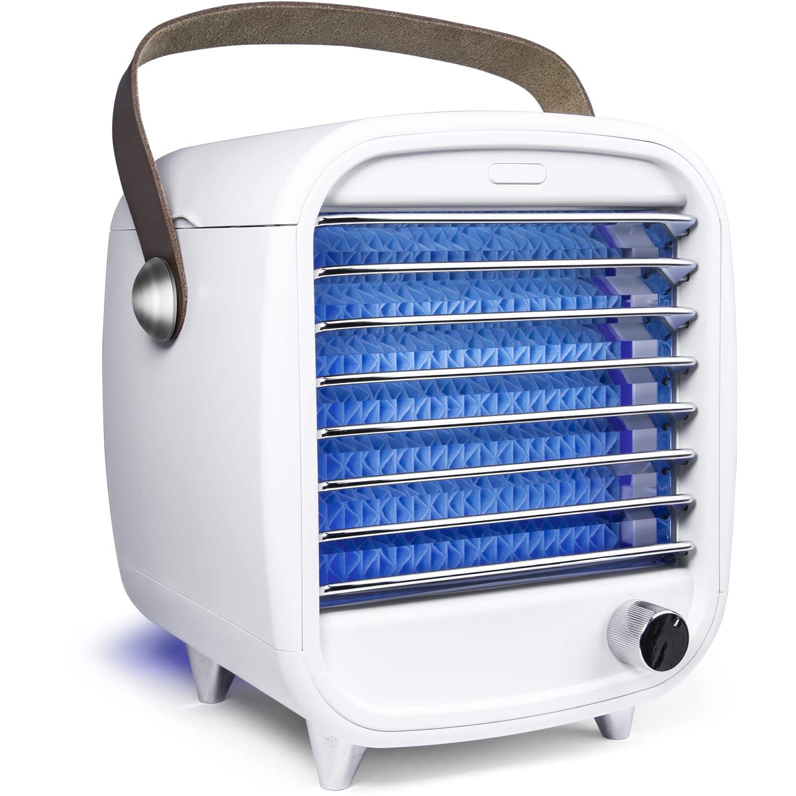 DEMEYATH Portable USB Air Conditioner Fan - Personal Desktop Air Cooler with Night Light & Built-in Ice Tray for Room, Bedroom, Car, Office, Camping | Stay Cool Anywhere - Perfect for Home, Work & Outdoor Adventures