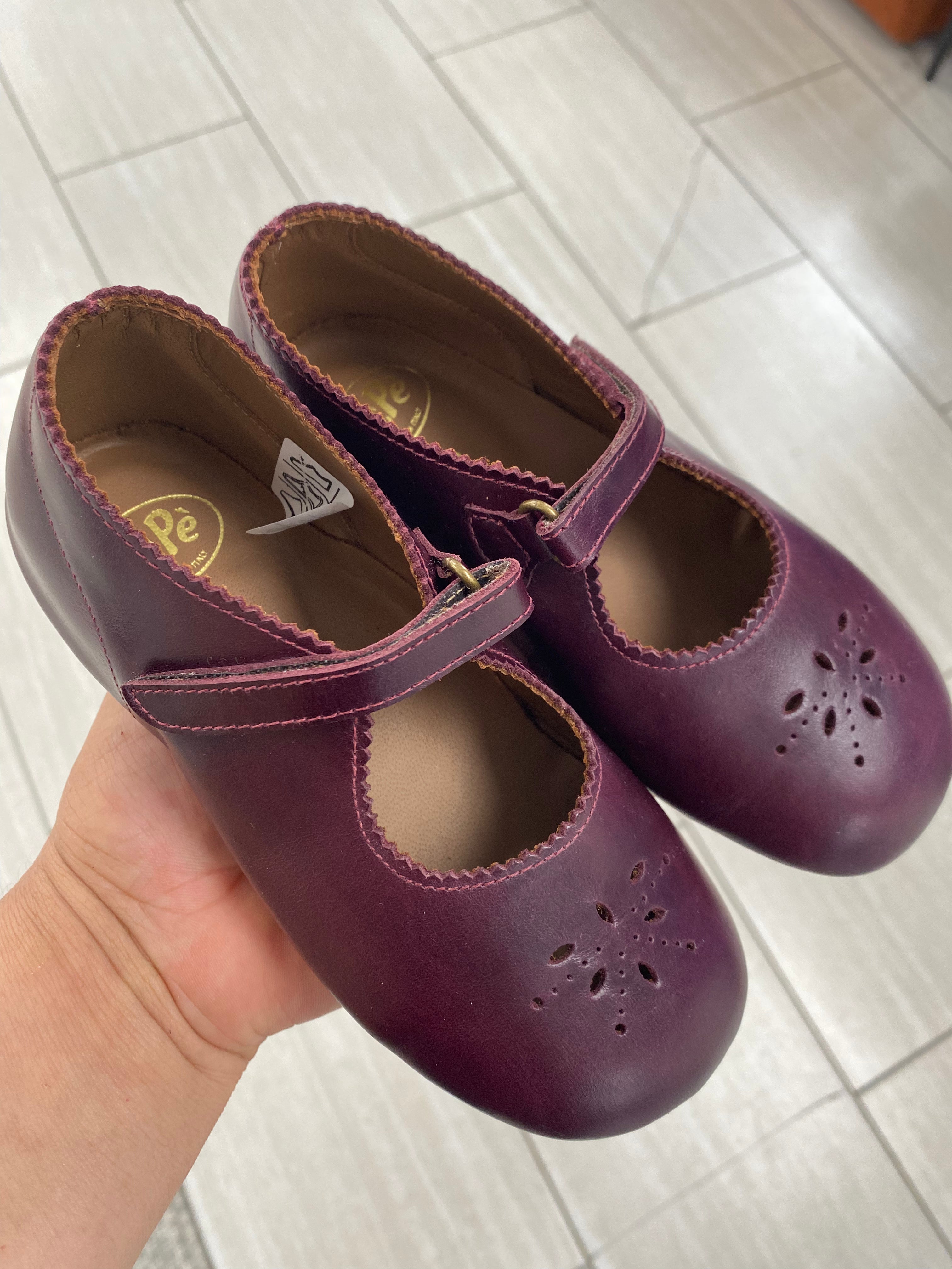 Pepe Burgundy Slipper Mary Jane Shoes for Women - Comfortable Soft Leather Loafers with Buckle Strap - Perfect for Home, Office & Casual Wear