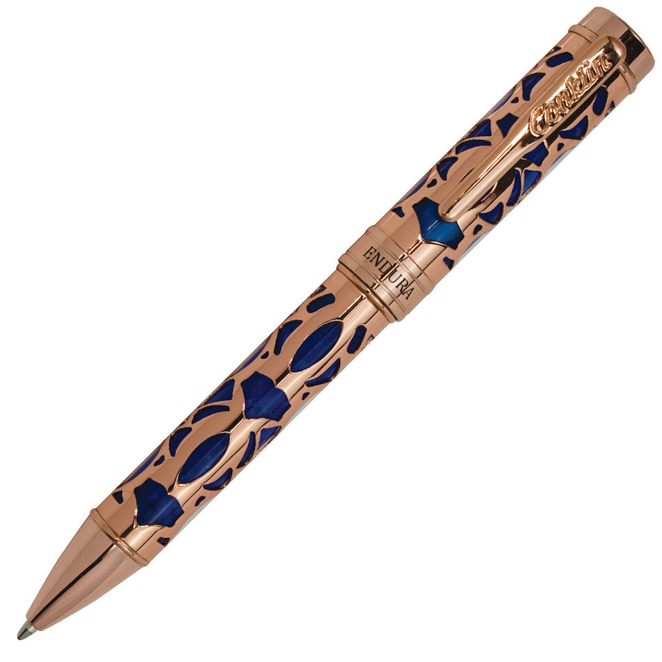 Conklin Endura Deco Crest Ballpoint Pen - Premium Blue Ink Writing Instrument for Business, Office & Gifts - Elegant Design for Professionals & Collectors