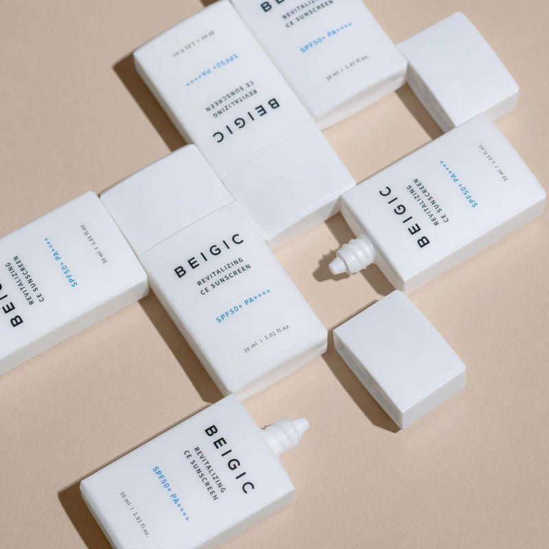 BEIGIC Revitalizing CE Sunscreen SPF50+ PA++++ 30ml - Anti-Aging & UV Protection Face Sunscreen for Daily Use - Perfect for Outdoor Activities & Beach Days