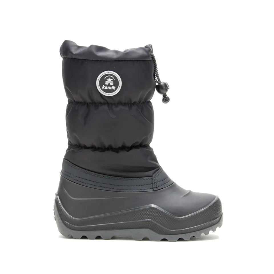 Kamik Black Snowcozy Youth Boot - Waterproof Winter Snow Boots for Kids & Teens - Perfect for Snow Play, Sledding & Cold Weather Adventures