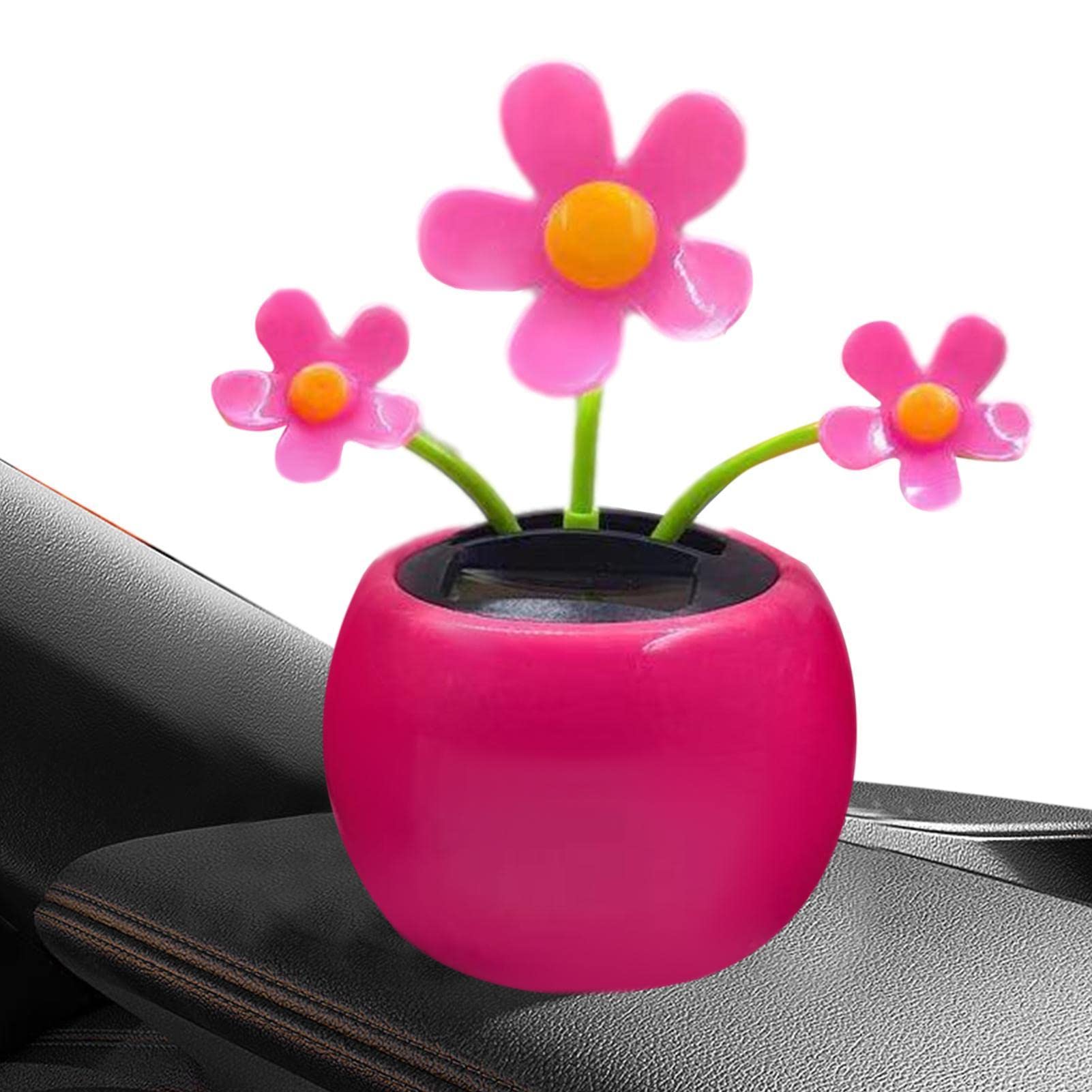 Solar Powered Dancing Flower Bobblehead - Car Dashboard Decoration with Swing Motion, Eco-Friendly Solar Toy for Car Interior, Perfect for Road Trips and Office Desk Decor