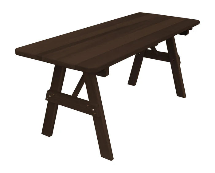 Regal Cedar Wood Dining Table Set - Rustic Farmhouse Style Solid Wood Kitchen Table for 6 - Perfect for Family Gatherings & Dinner Parties