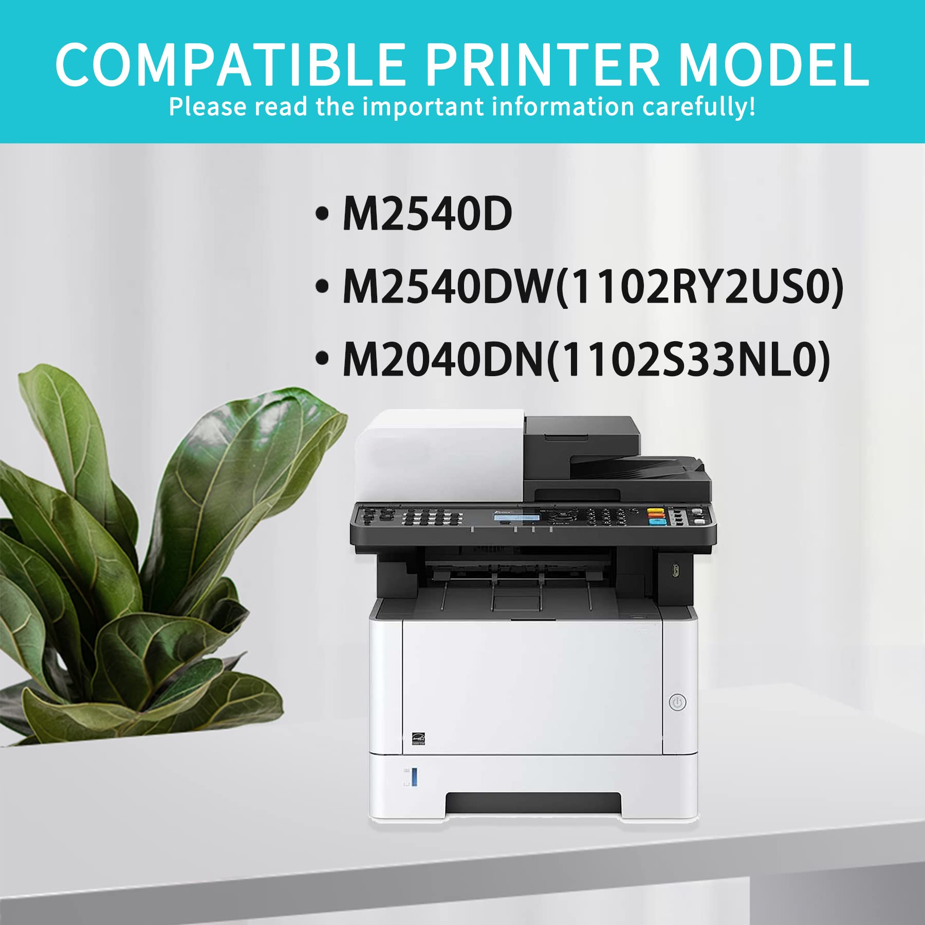 Kyocera TK1172 Toner Cartridge - Compatible with M2640idw, M2540dw Printers (1 Pack) - Office & Home Printing