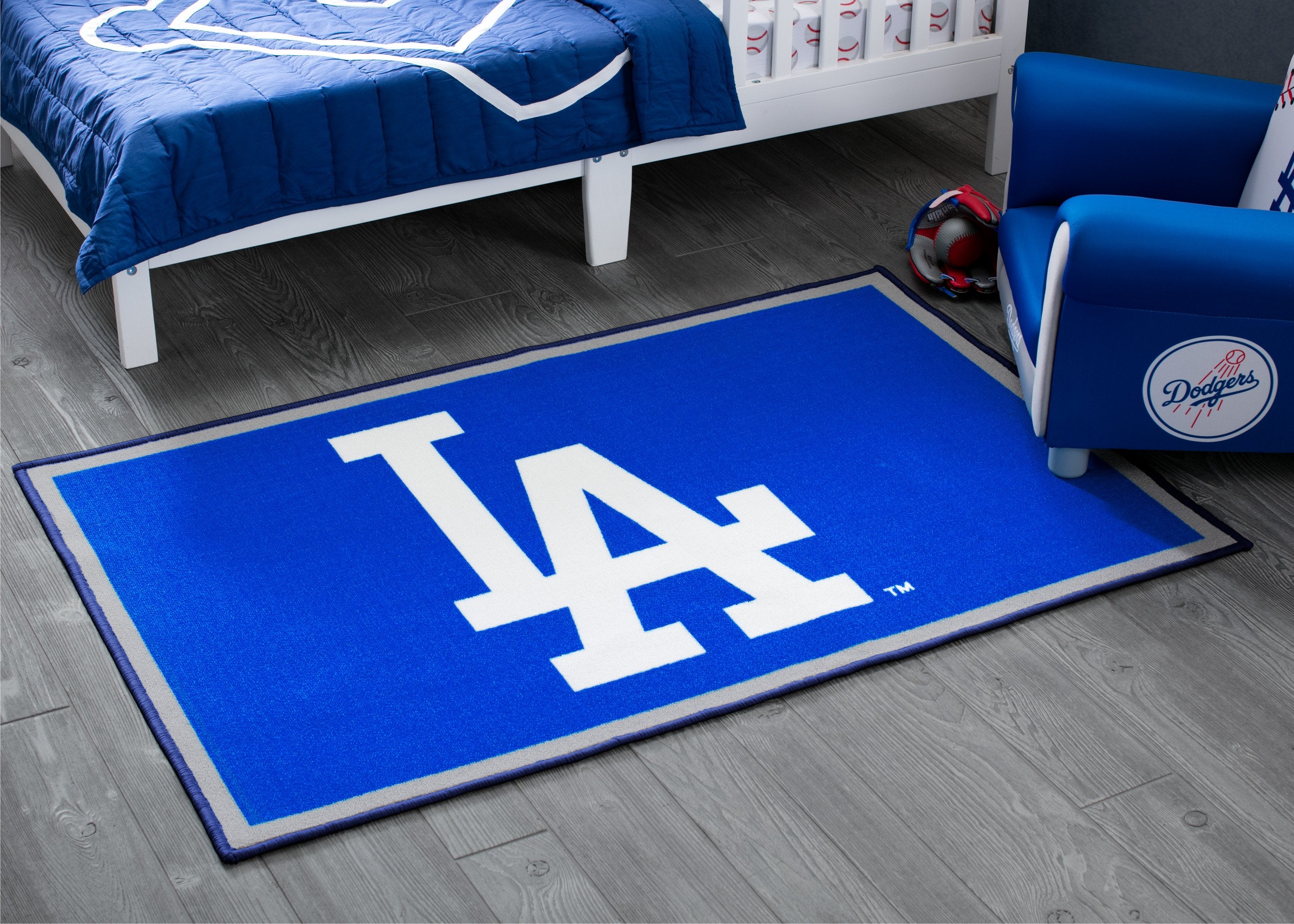 Los Angeles Dodgers Soft Non-Slip Area Rug 4' x 2'6 - Perfect for Living Room, Bedroom, or Game Room Decor - Officially Licensed MLB Team Rug