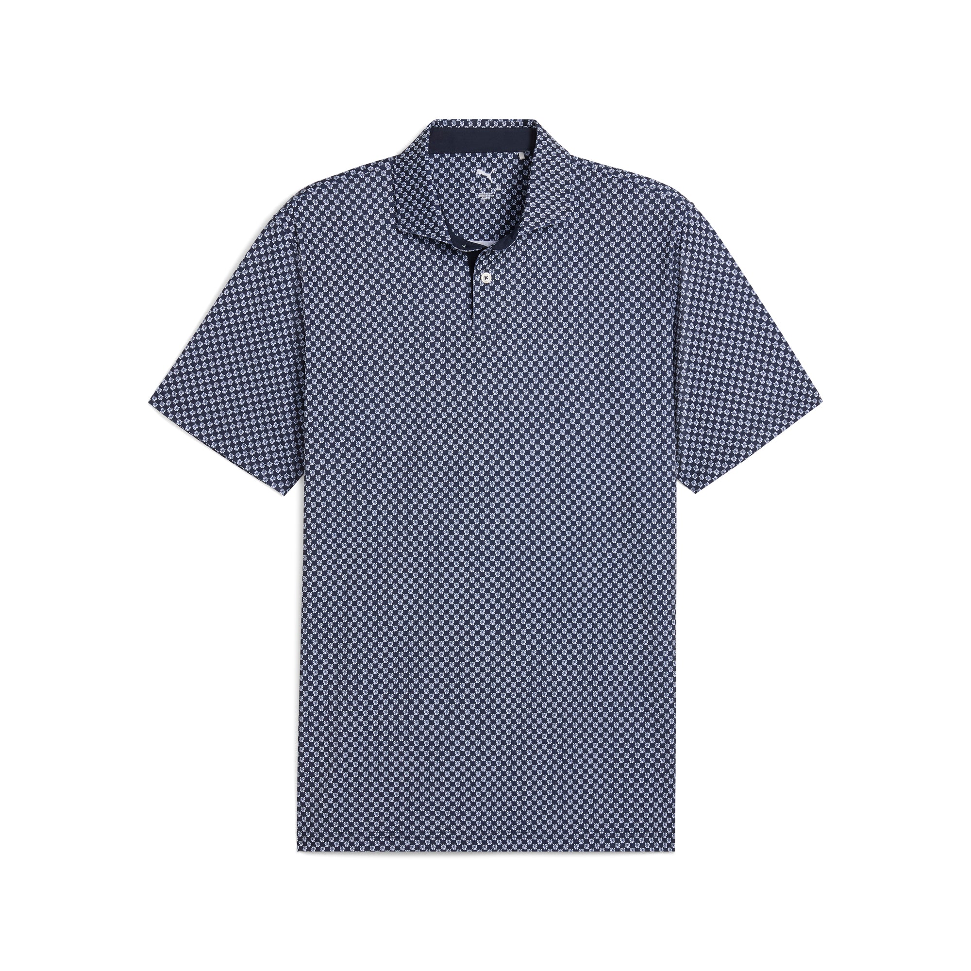 MATTR Micro Floral Golf Polo Shirt for Men - Breathable Moisture-Wicking Performance Tee - Perfect for Golf, Tennis & Casual Wear