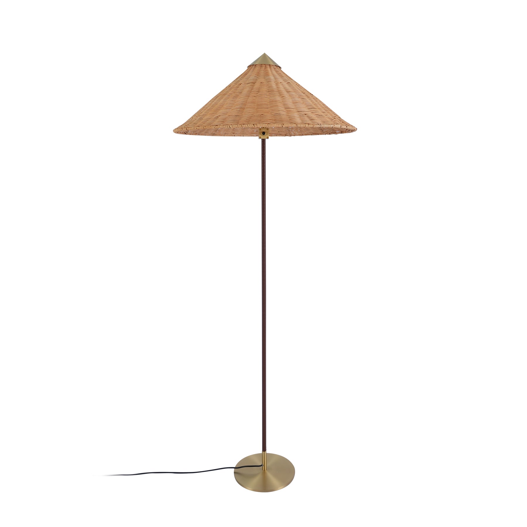 Modern Chinese Hat Floor Lamp - Stylish Rattan Shade for Living Room, Bedroom & Office Decor - Perfect for Cozy Ambiance and Reading Nook Lighting