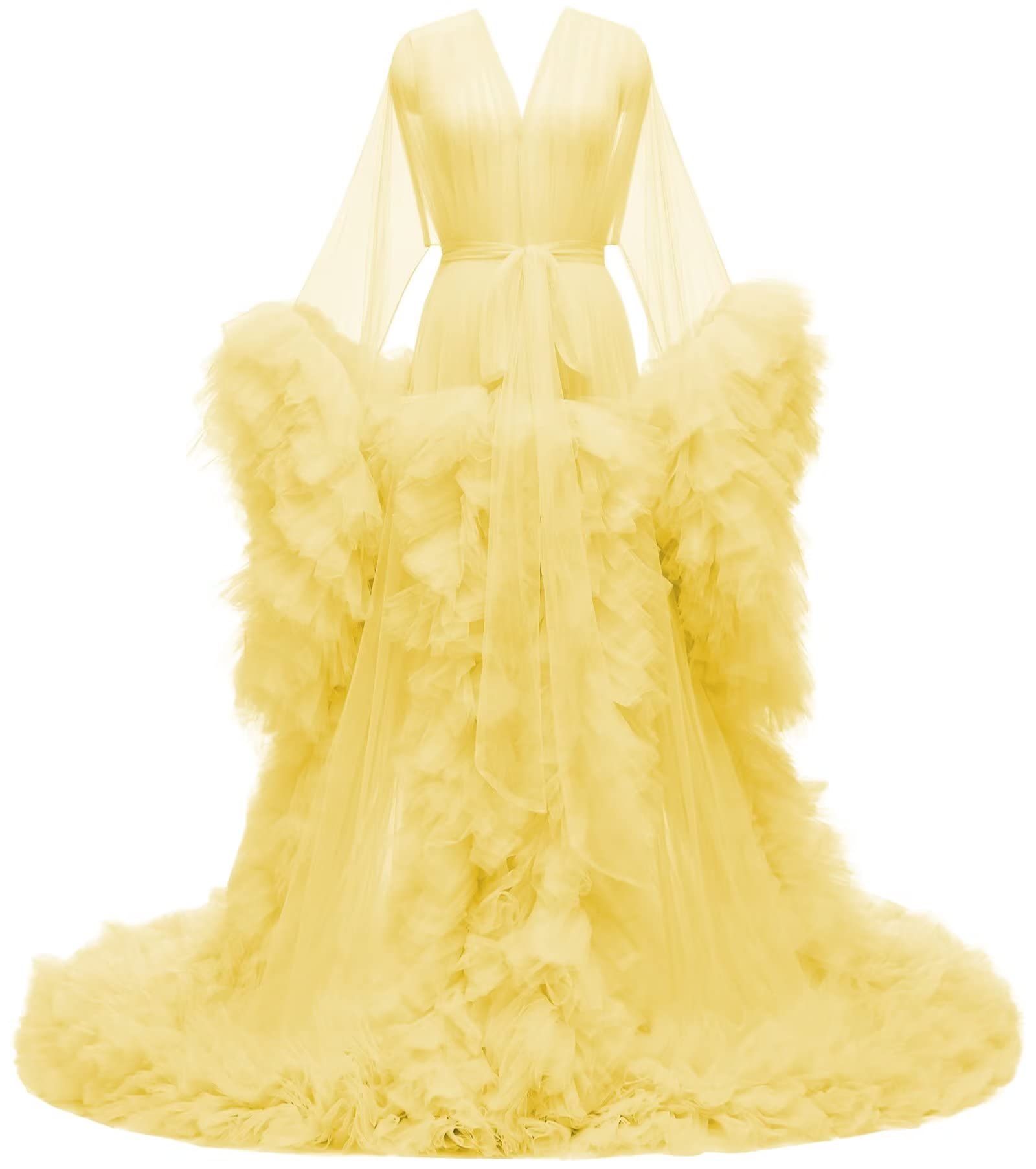 Elegant Tulle Maternity Dress for Baby Shower, Photoshoot & Wedding - Soft Bridal Robe & Sleepwear for Special Occasions