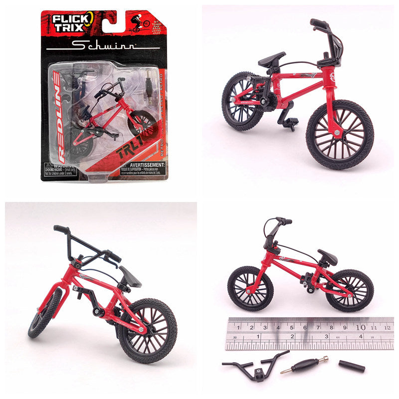 Premium FLICK TRIX Miniature BMX Finger Bike - Diecast Metal DeathTrap Bicycle Toy for Kids & Adults - Perfect Gift for BMX Lovers, Office Desk Decor & Stress Relief Fidget Toy