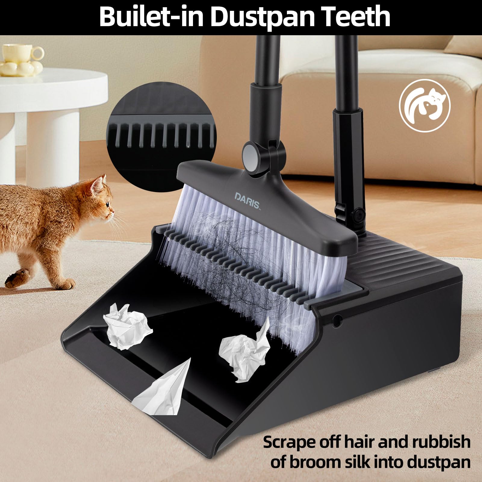 Upgraded Broom and Dustpan Set - 50