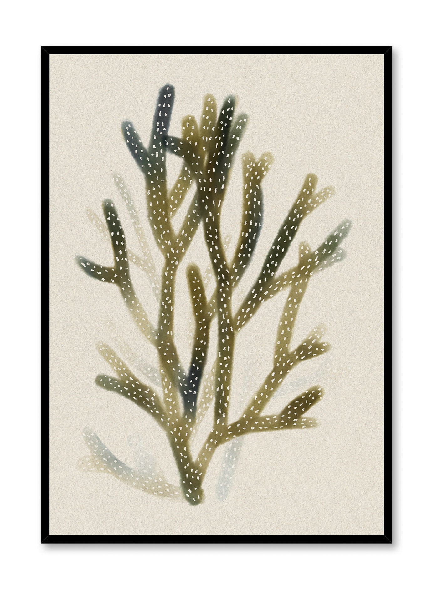 Green Waves Poster - Modern Abstract Wall Art Decor for Home, Office & Living Room - Perfect for Boho, Minimalist & Contemporary Spaces