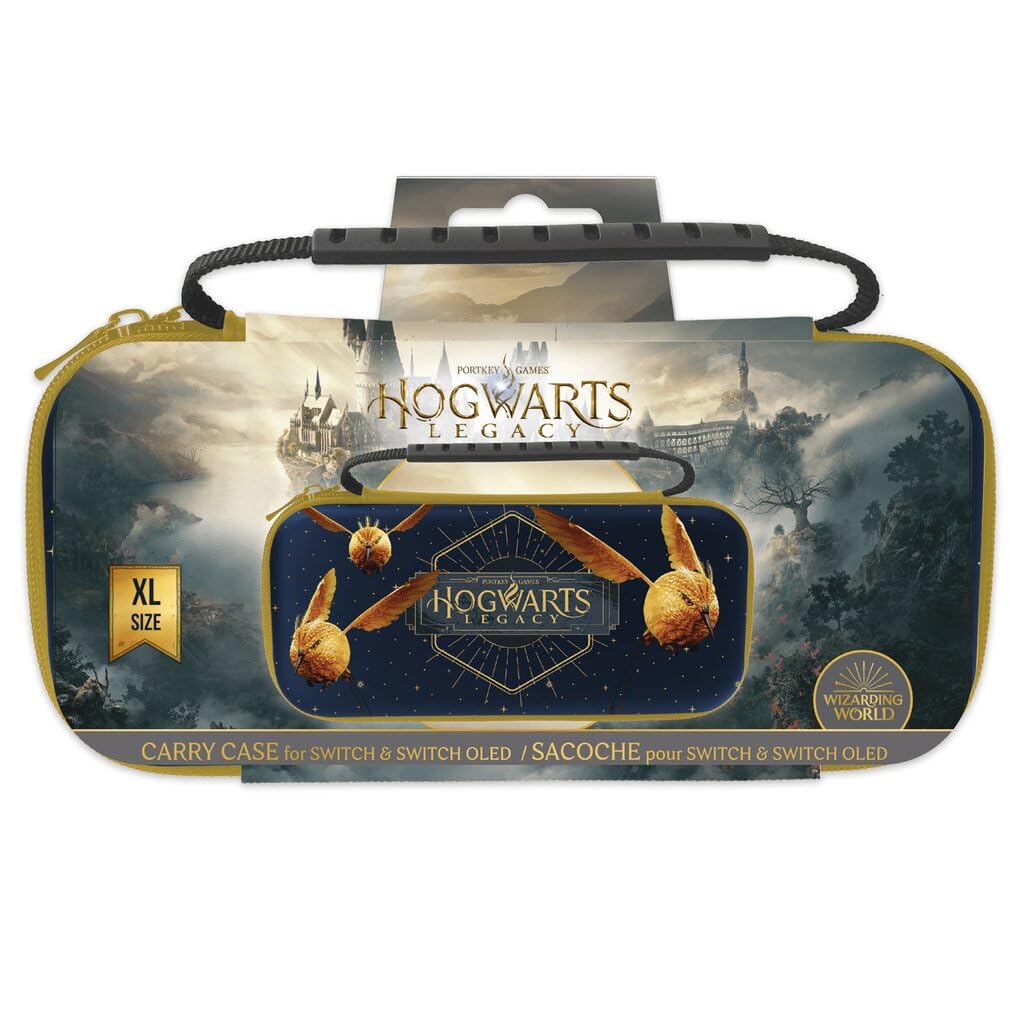 Harry Potter Hogwarts Legacy Nintendo Switch Case - XL Size for Switch & Switch OLED - Golden Snitch Design - Perfect for Gaming, Travel & Collectors