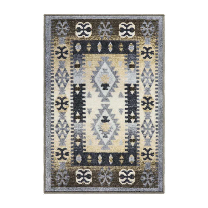 Motega Tribal Southwestern Traditional Geometric Ikat Area Rug - Handwoven Bohemian Style Floor Covering for Living Room, Bedroom & Home Decor