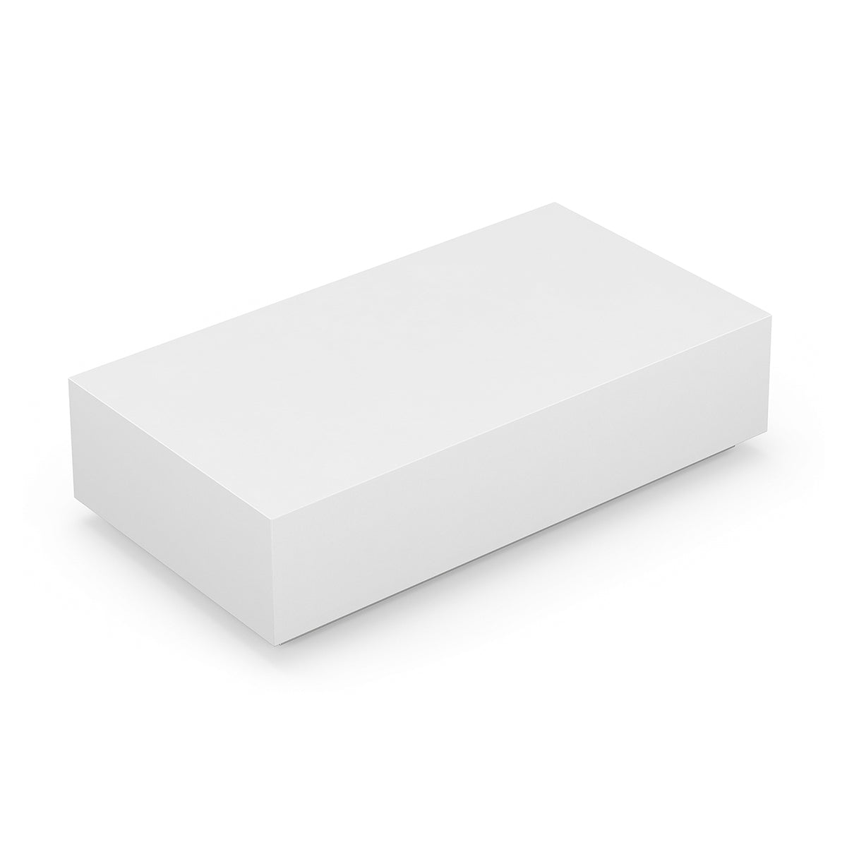 Modern Rectangular Concrete Coffee Table - Minimalist Industrial Style for Living Room, Lounge & Outdoor Patio