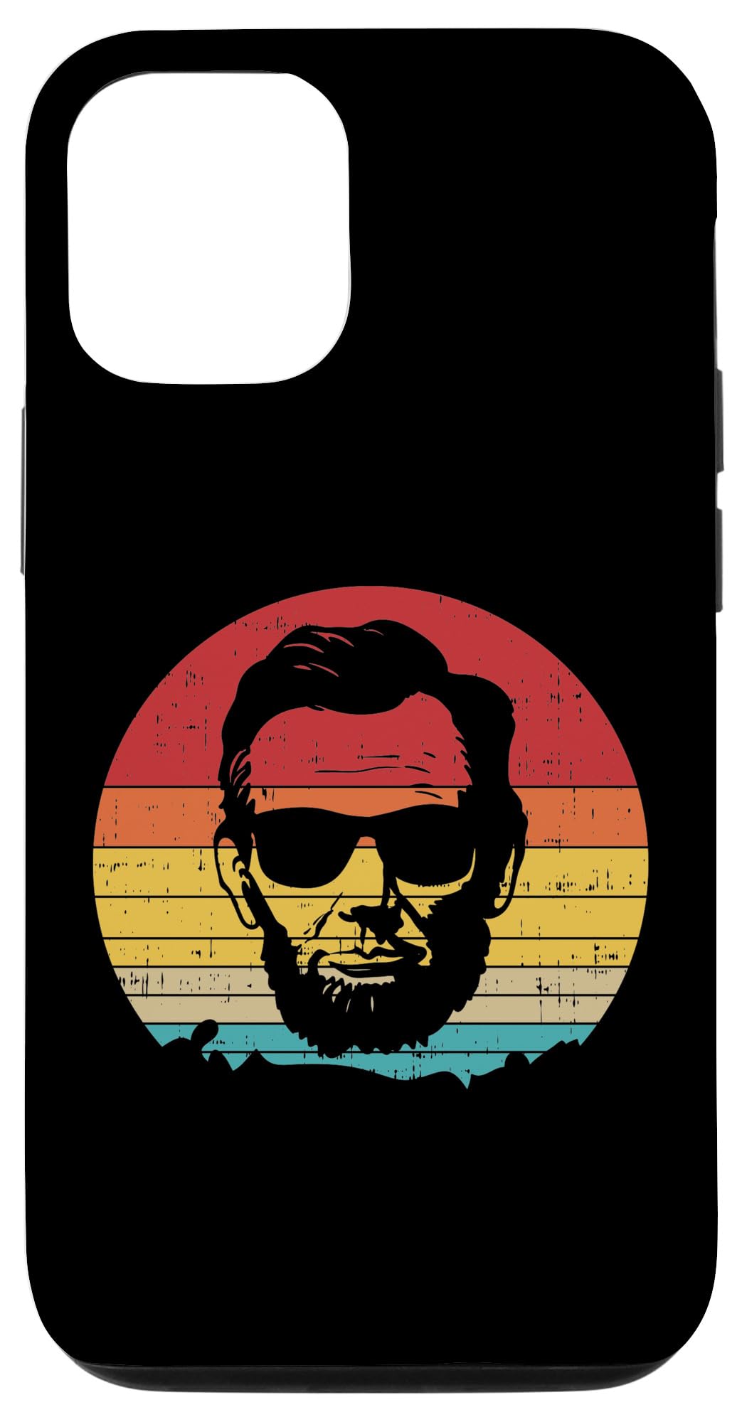 iPhone 12/12 Pro Case - Retro Vintage Abraham Lincoln Patriotic Design - Perfect for 4th of July, Independence Day & American History Enthusiasts - Durable Protective Phone Cover for Men & Women