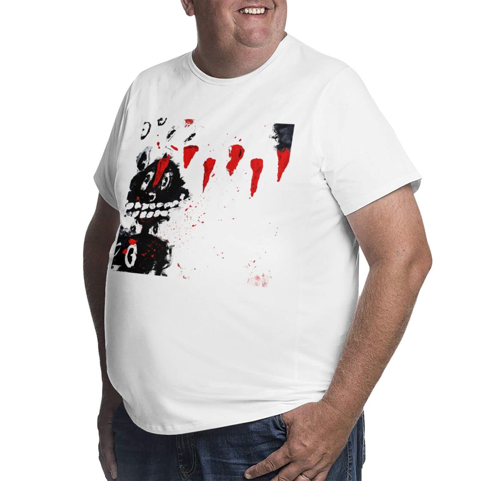 Lil Darkie This Does Not Exist Oversized Cotton T-Shirt for Men - Big & Tall Short Sleeve Tee - White Graphic Streetwear Top for Concerts & Casual Wear