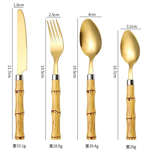 IKXO 32-Piece Stainless Steel Flatware Set - Premium Silverware Cutlery with Steak Knives, Forks & Spoons for Home, Restaurant & Outdoor Dining | Dishwasher Safe & Durable Kitchen Utensils